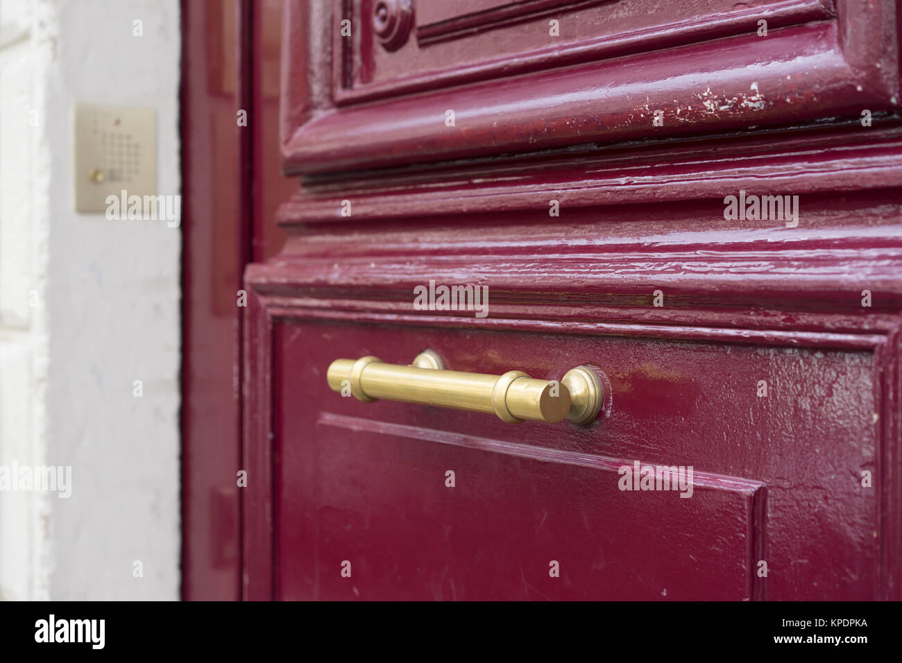Old Brass Door Handle Stock Photo Alamy