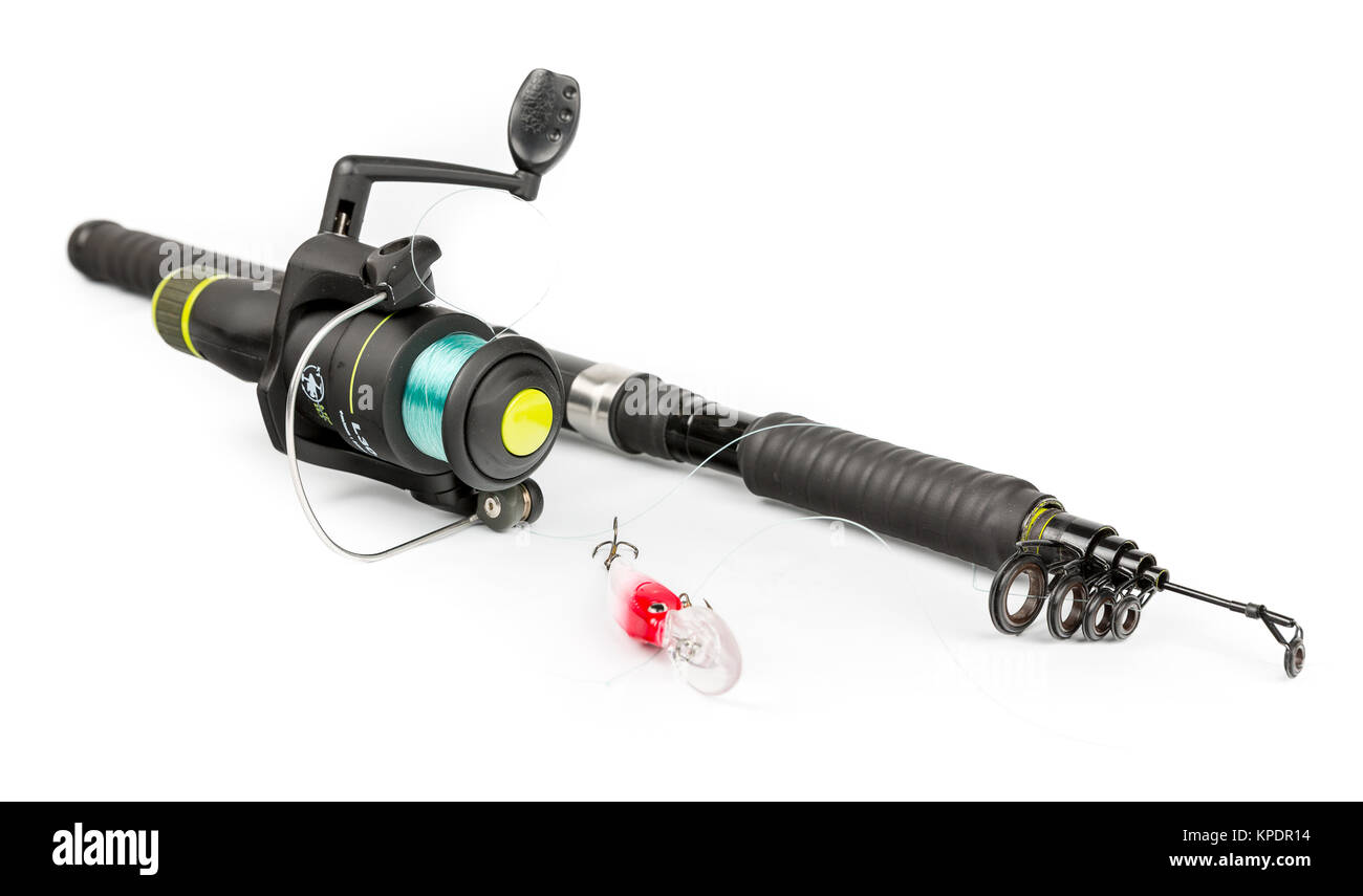 Fishing rod and bait Stock Photo Alamy
