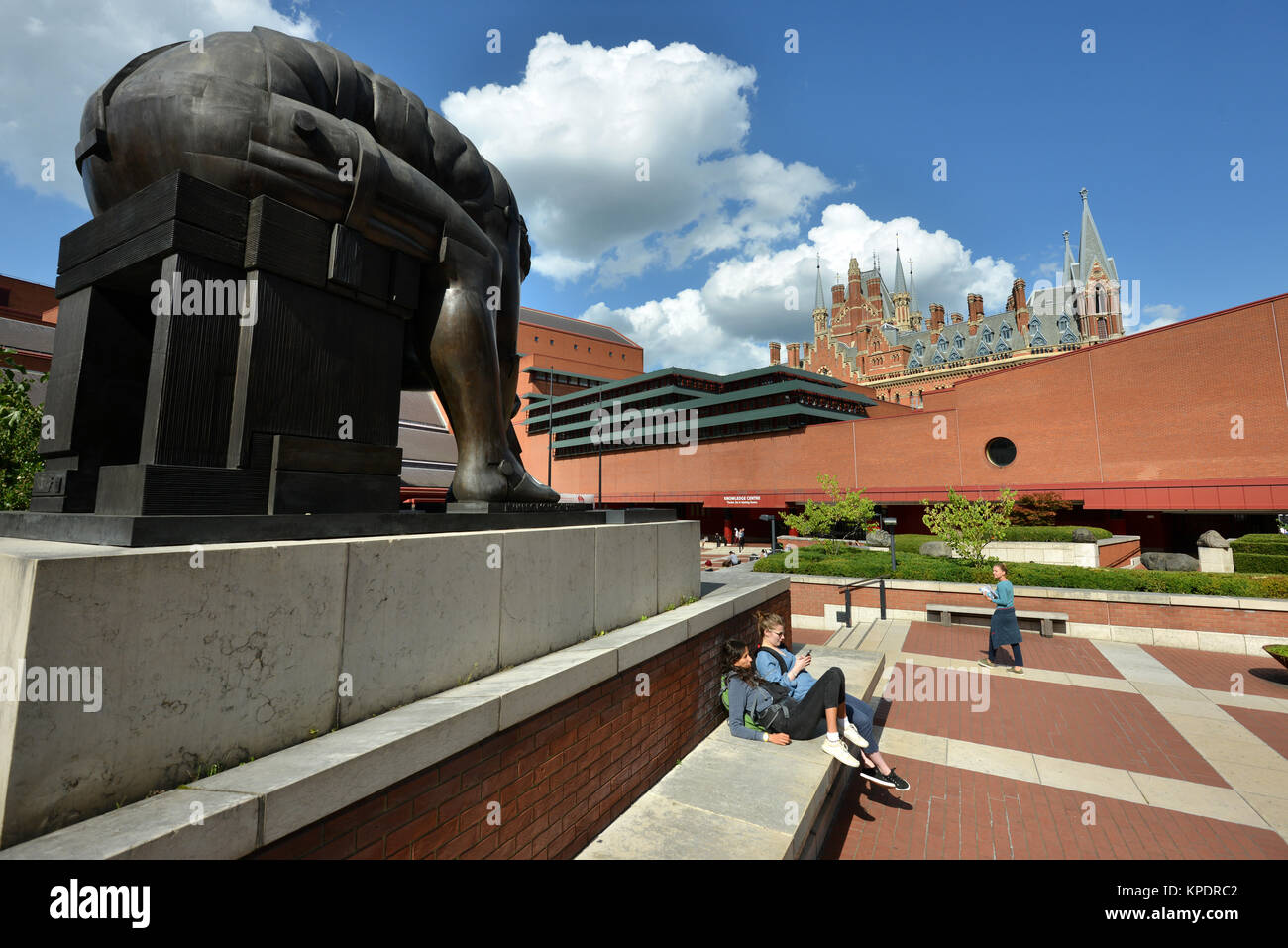 'NEWTON' after William Blake by Eduardo Paolozzi at the British Library, London. The largest library in the world. Stock Photo