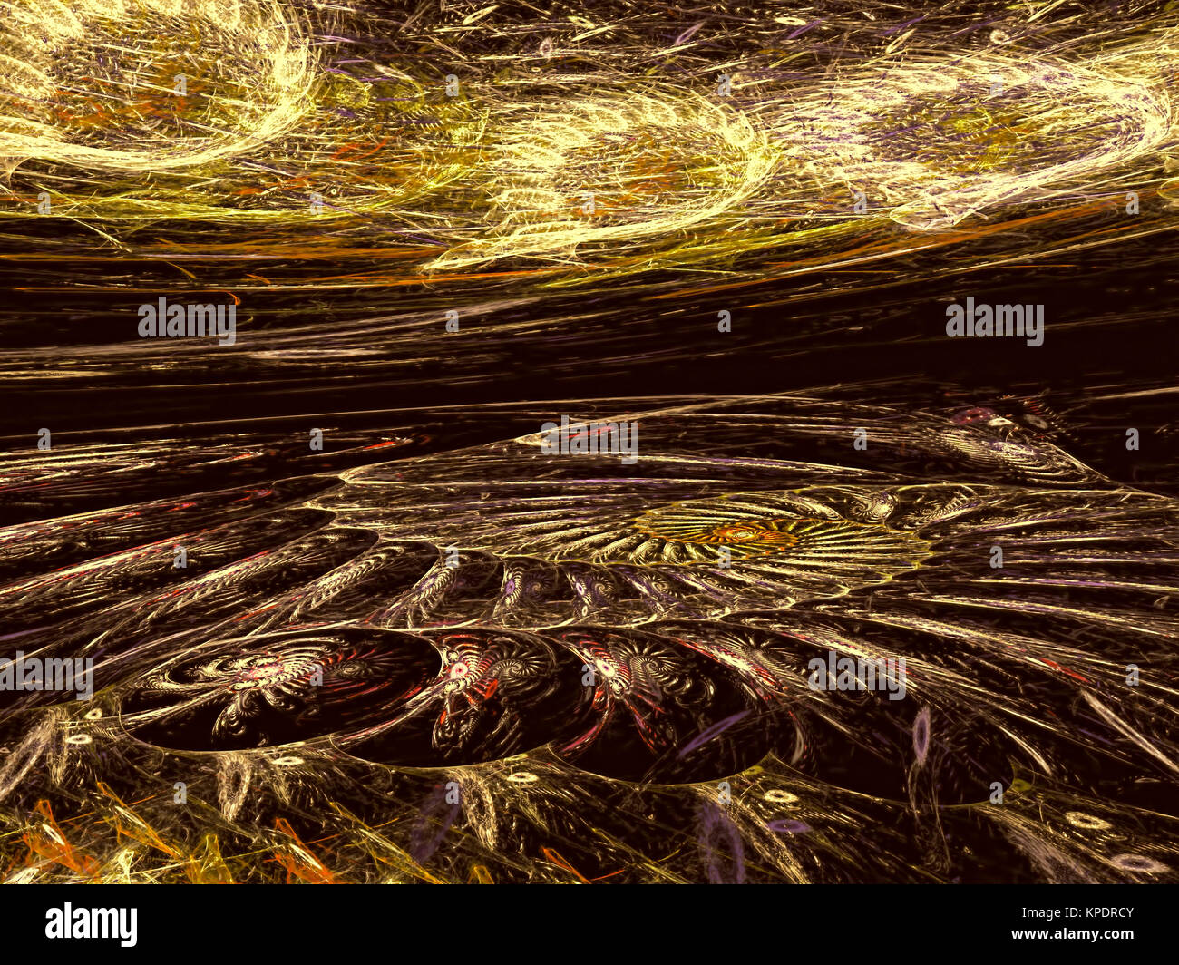 Abstract digitally generated image dark spiral background Stock Photo