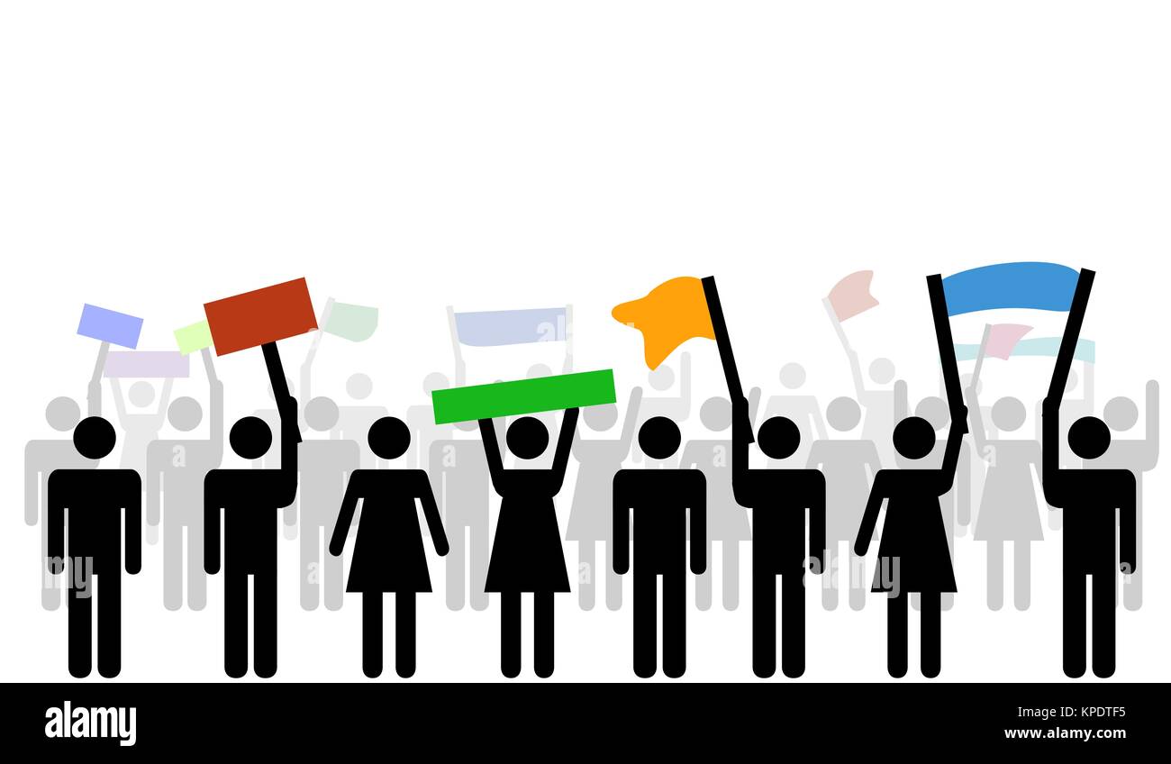 Protest crowd illustration hi-res stock photography and images - Alamy