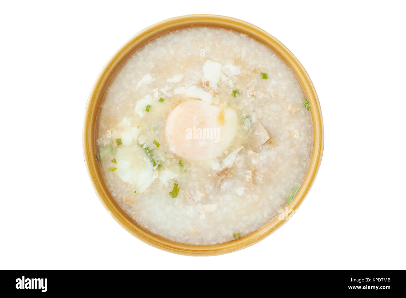 Traditional chinese porridge rice gruel in bowl isolated Stock Photo ...