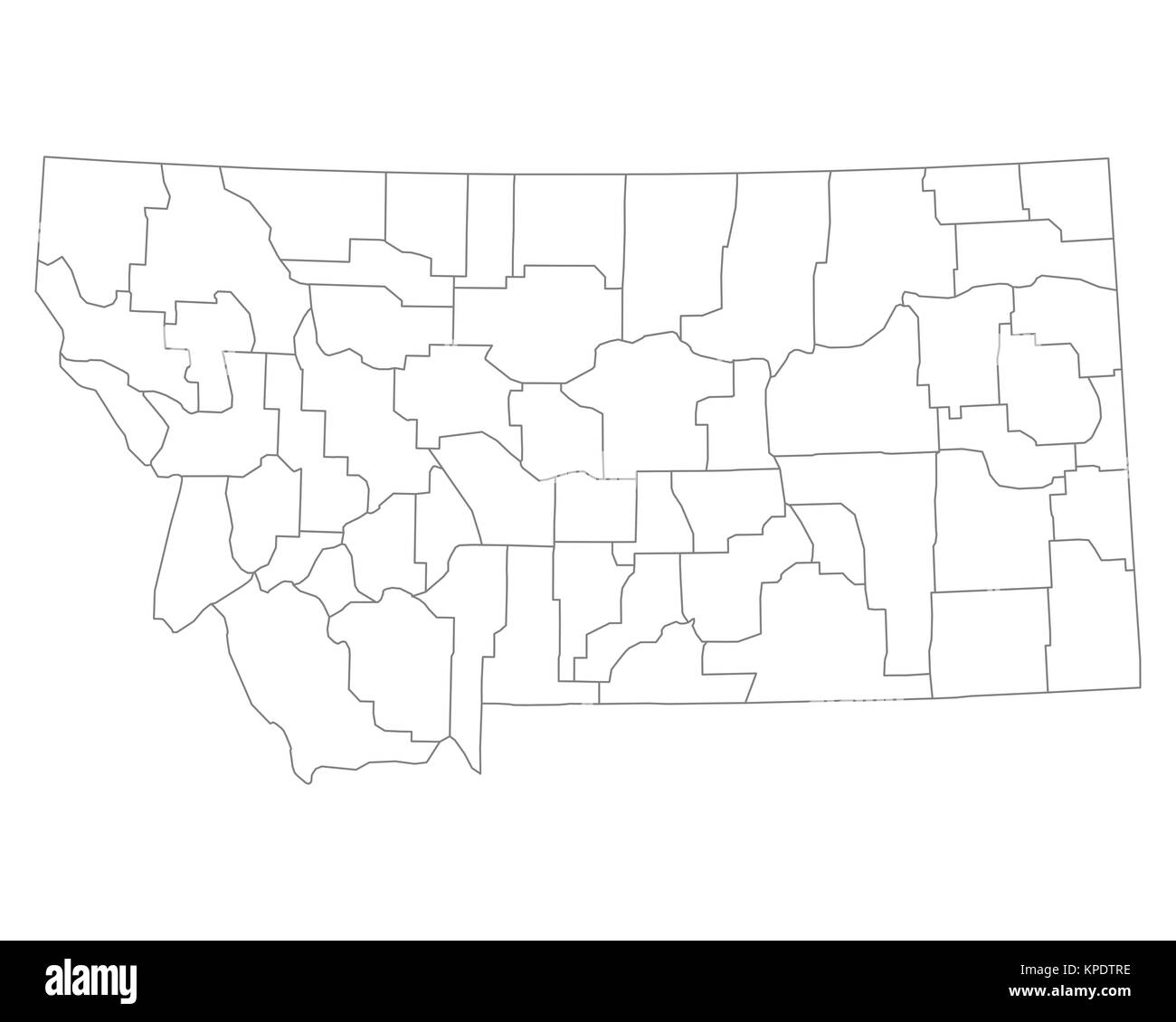 map of montana Stock Photo - Alamy
