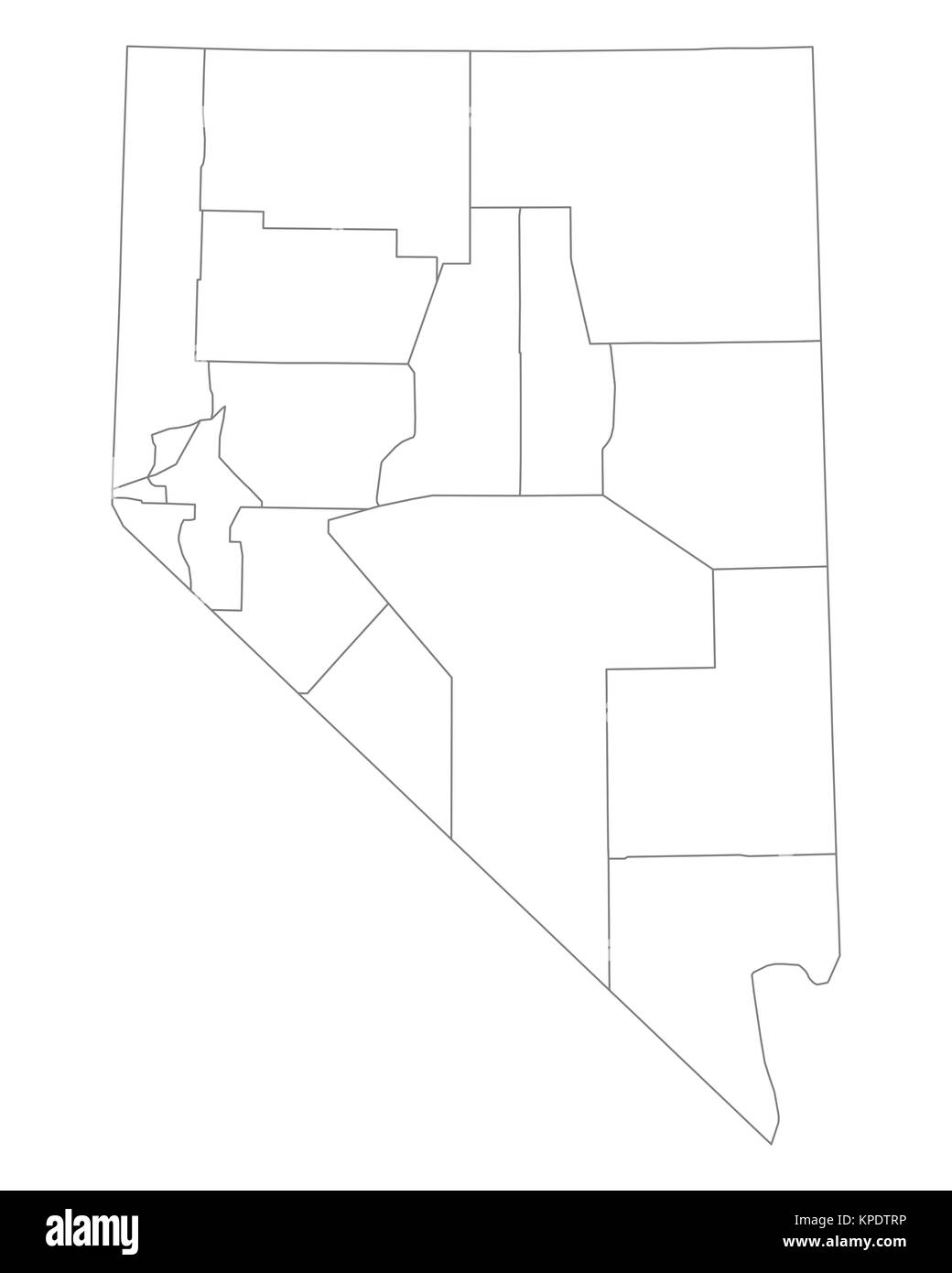 Nevada map Black and White Stock Photos & Images Alamy