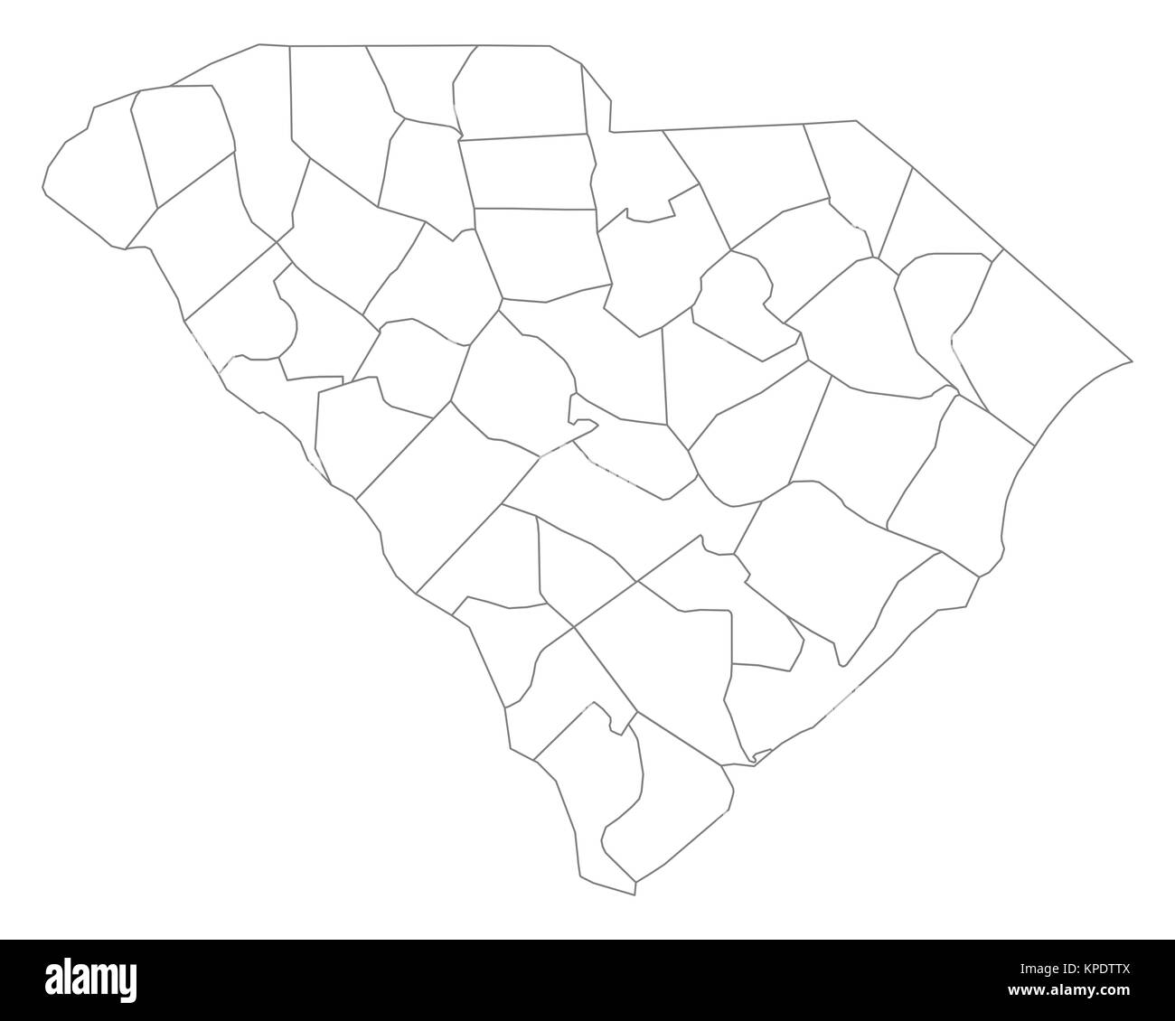 South carolina state map Black and White Stock Photos & Images Alamy