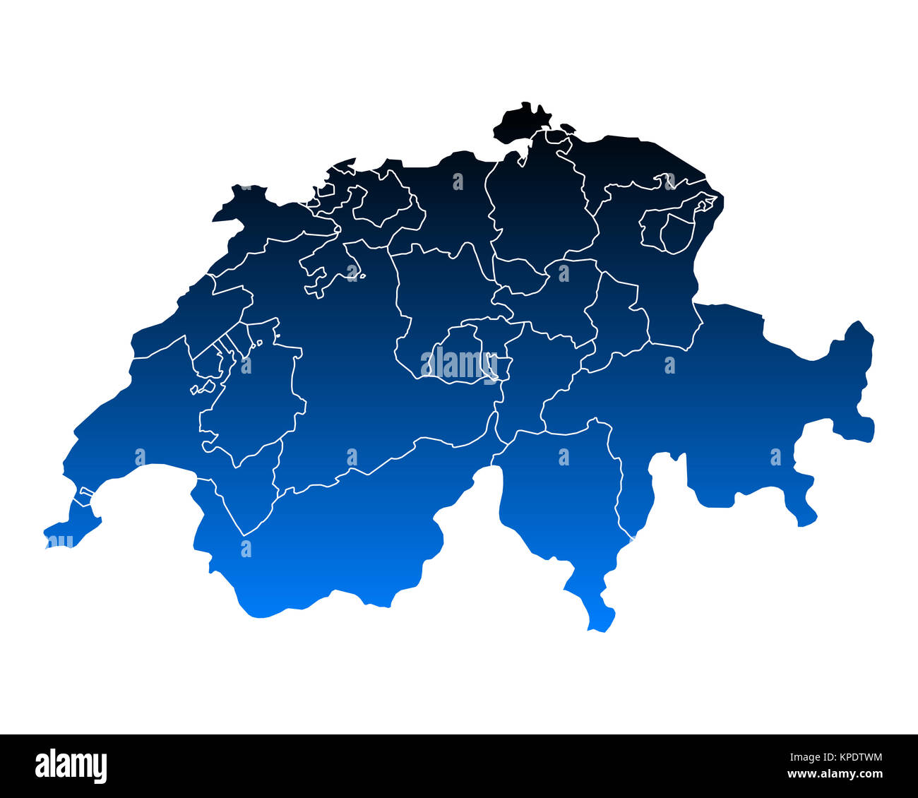 map of switzerland Stock Photo