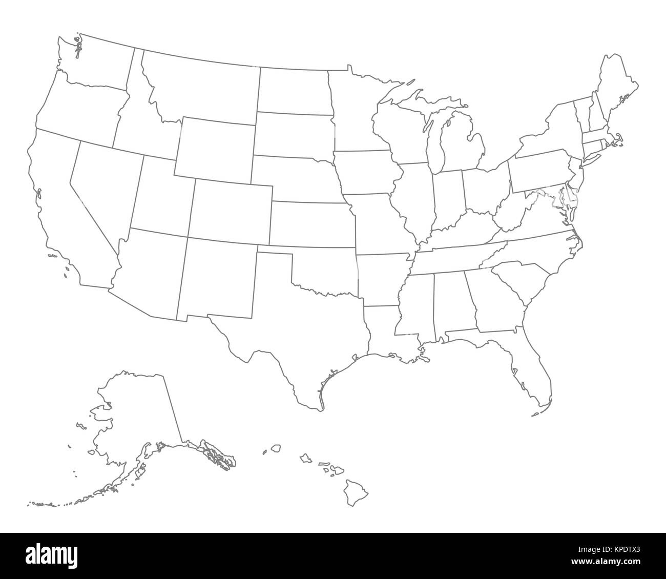 map of the usa Stock Photo
