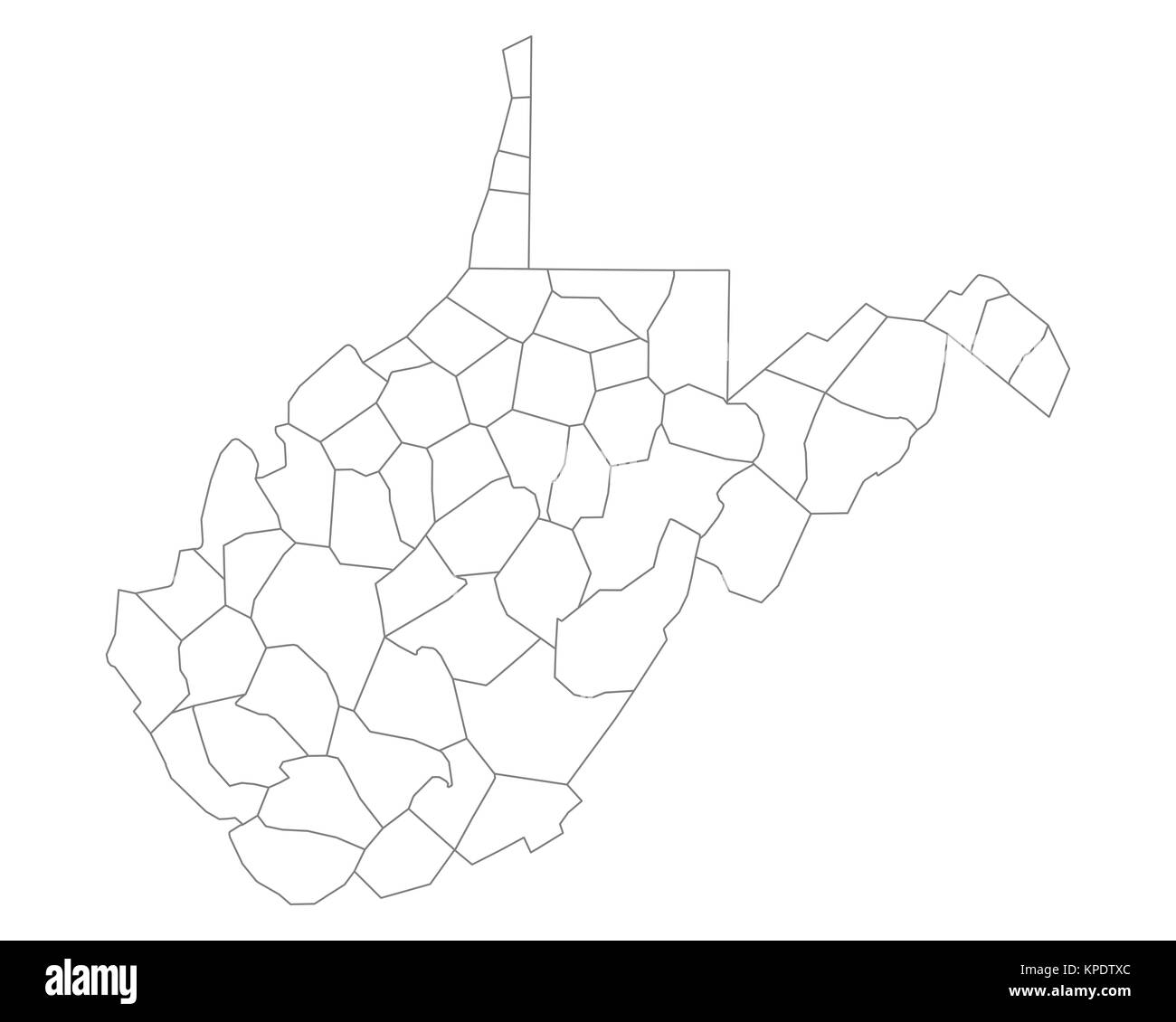 map of west virginia Stock Photo Alamy