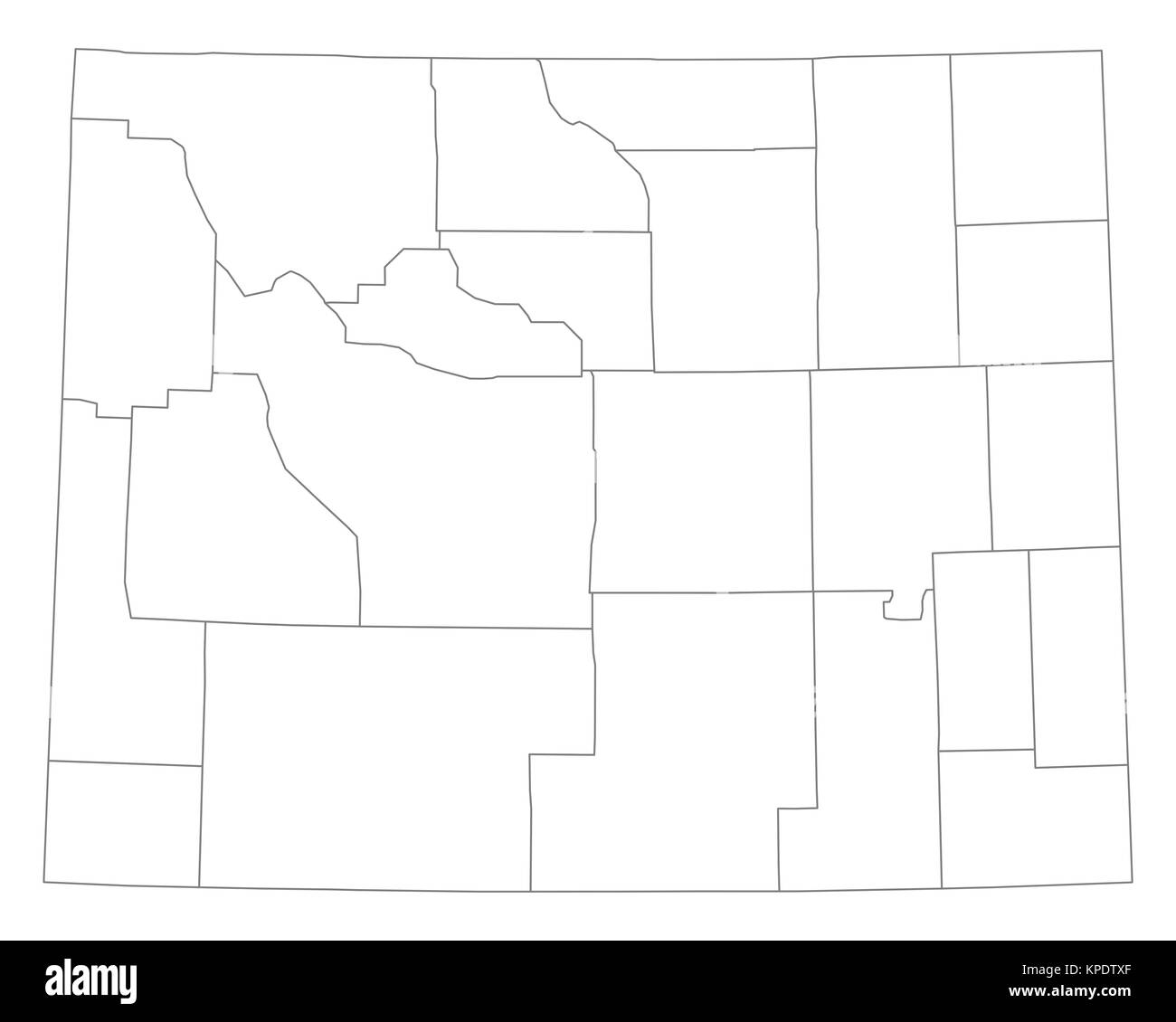 map of wyoming Stock Photo - Alamy