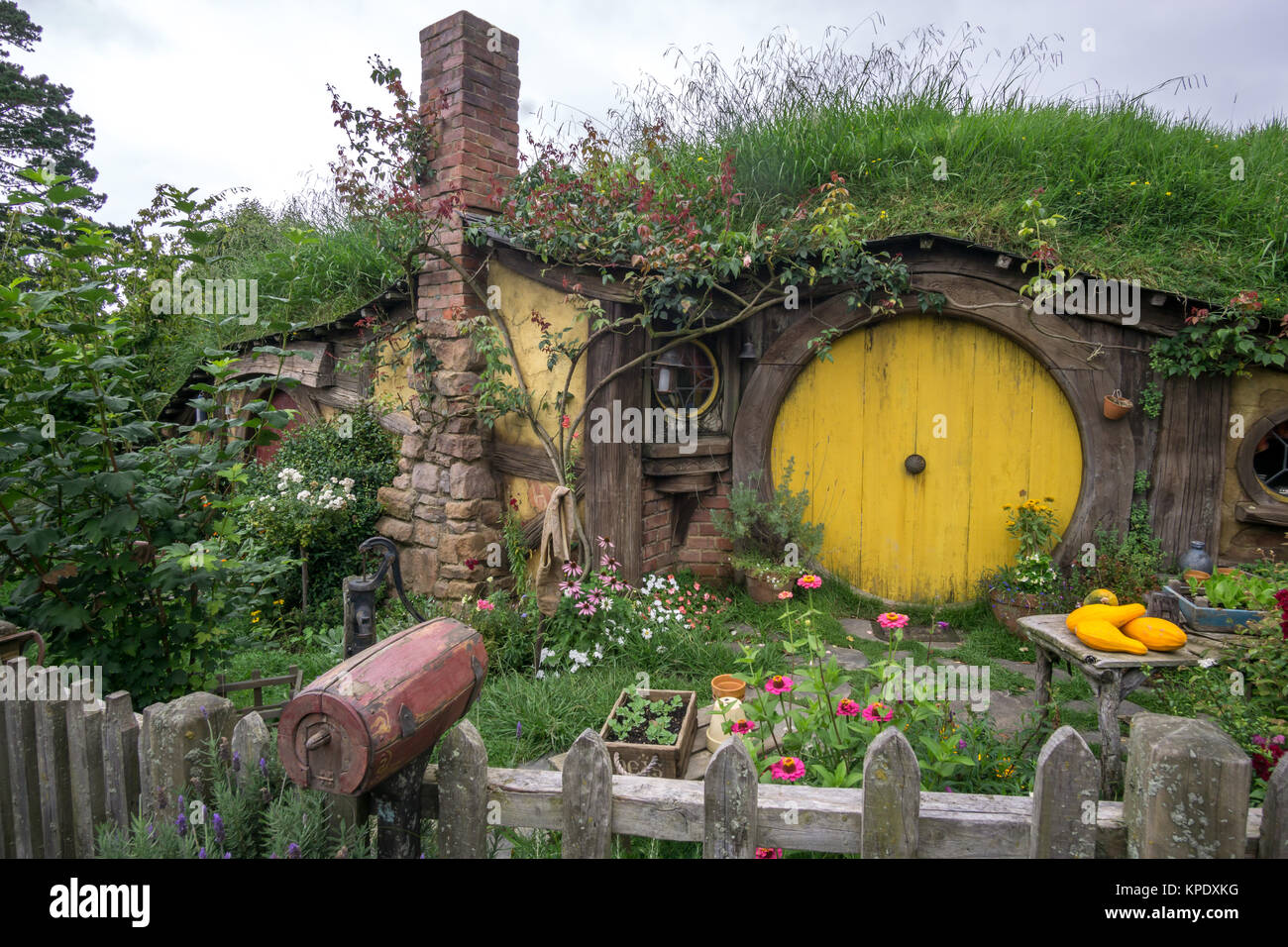 hobbit holes Stock Photo