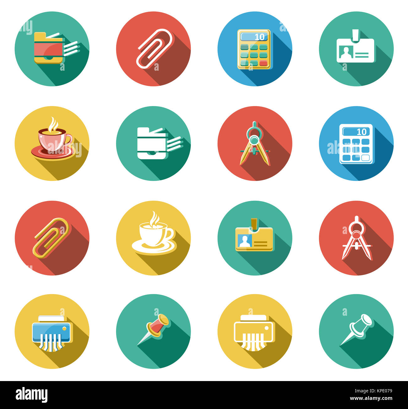 Internet and Web Flat Icons Set Stock Photo - Alamy