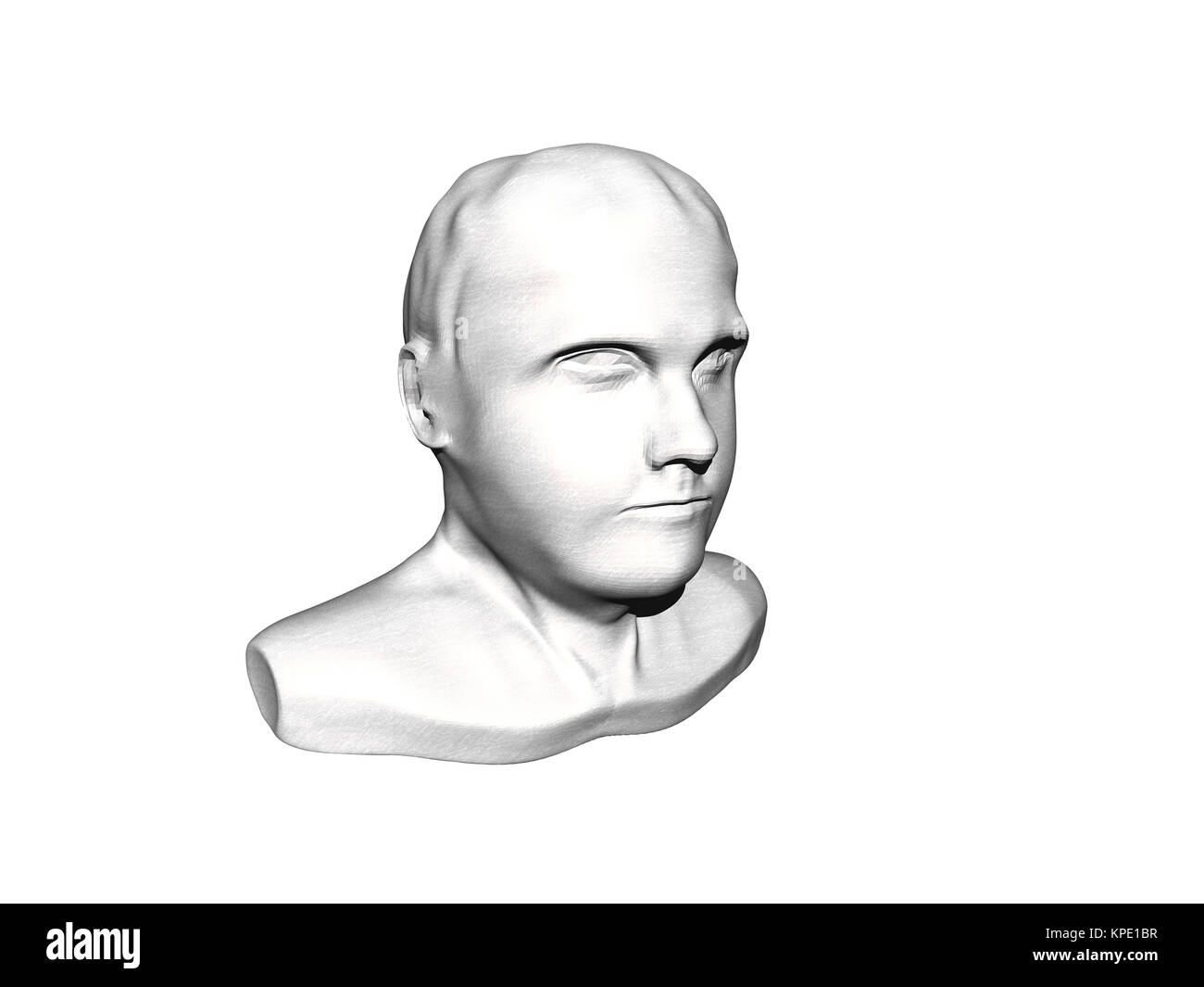 Stone bust with head and shoulders exposed Stock Photo Alamy
