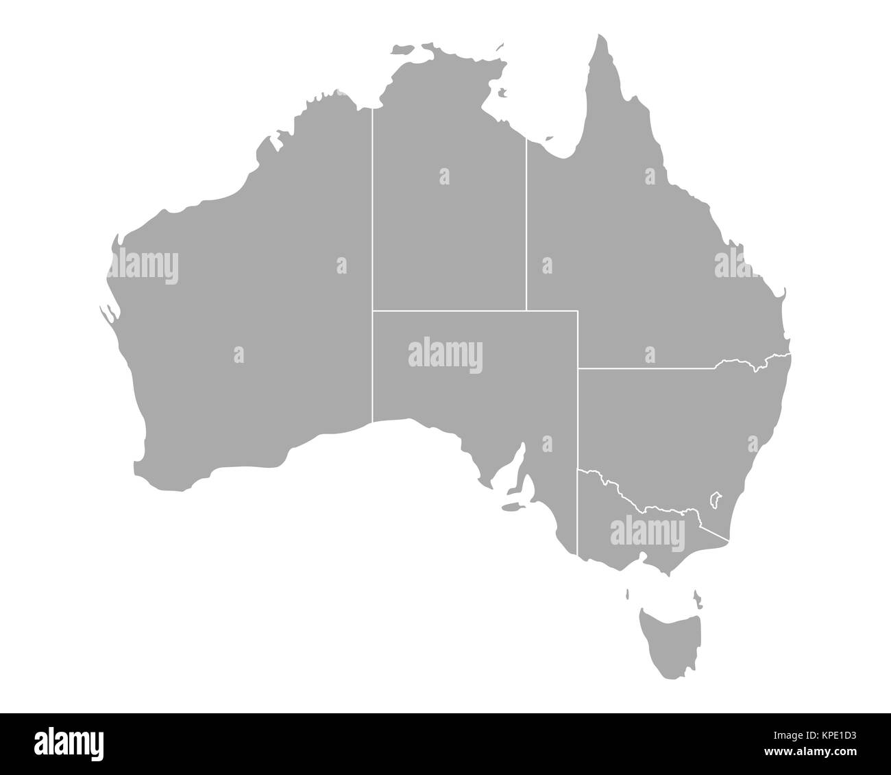 Australia Map States Cut Out Stock Images & Pictures - Alamy