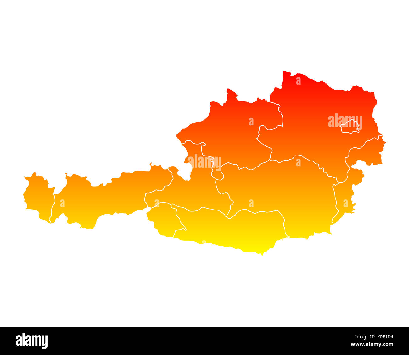 map of austria Stock Photo
