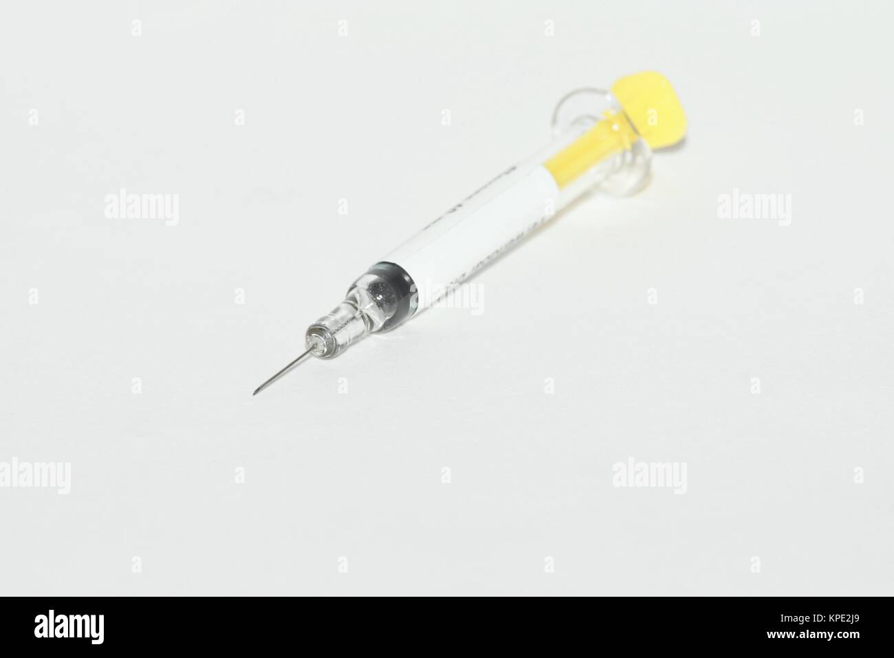 syringe on white background Stock Photo