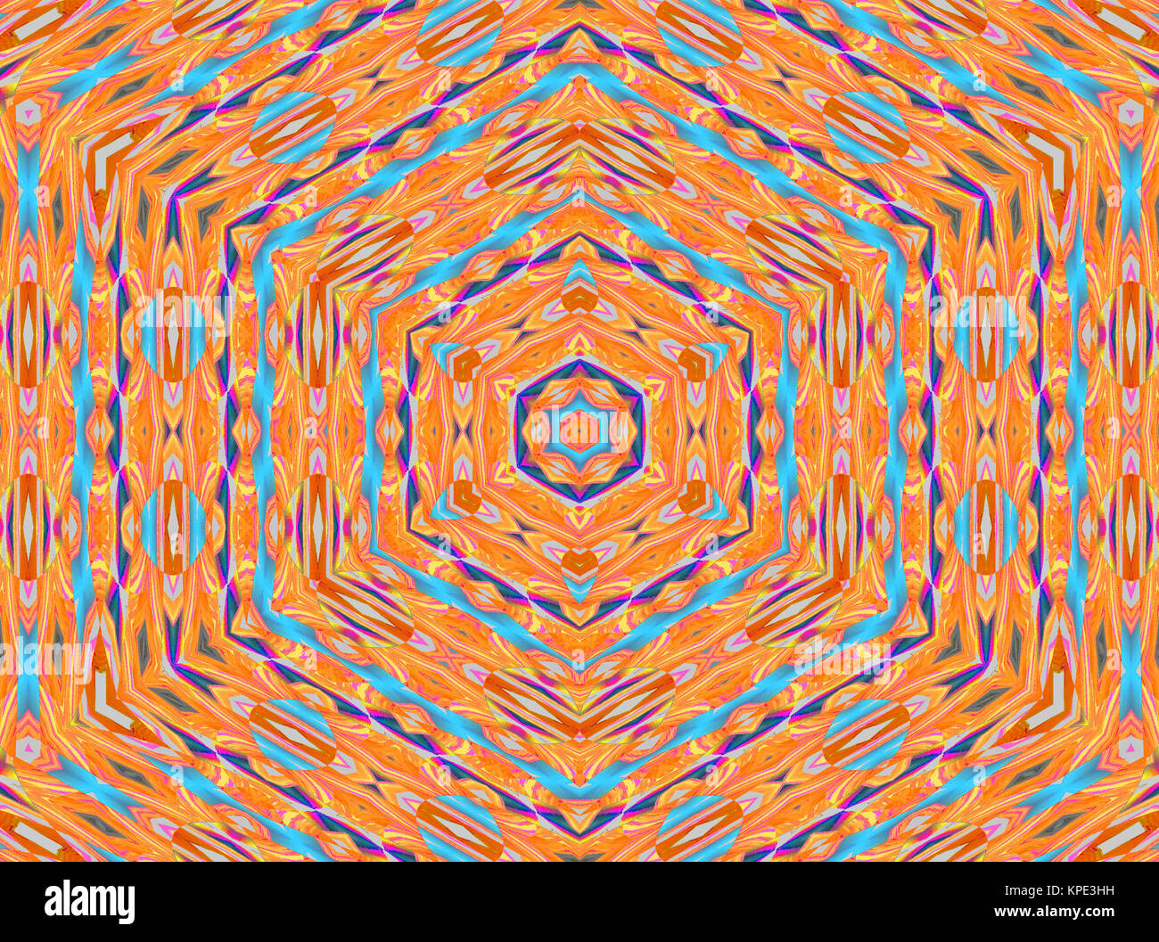 Abstract geometric seamless background. Yellow orange hexagon pattern ...