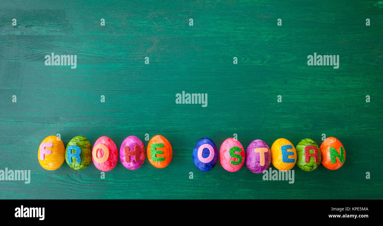colorful easter eggs Stock Photo