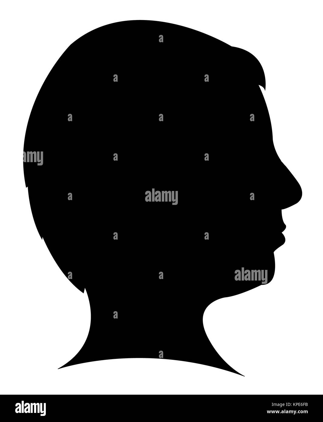 Silhouette Woman Head Vector Stock Photos & Silhouette 