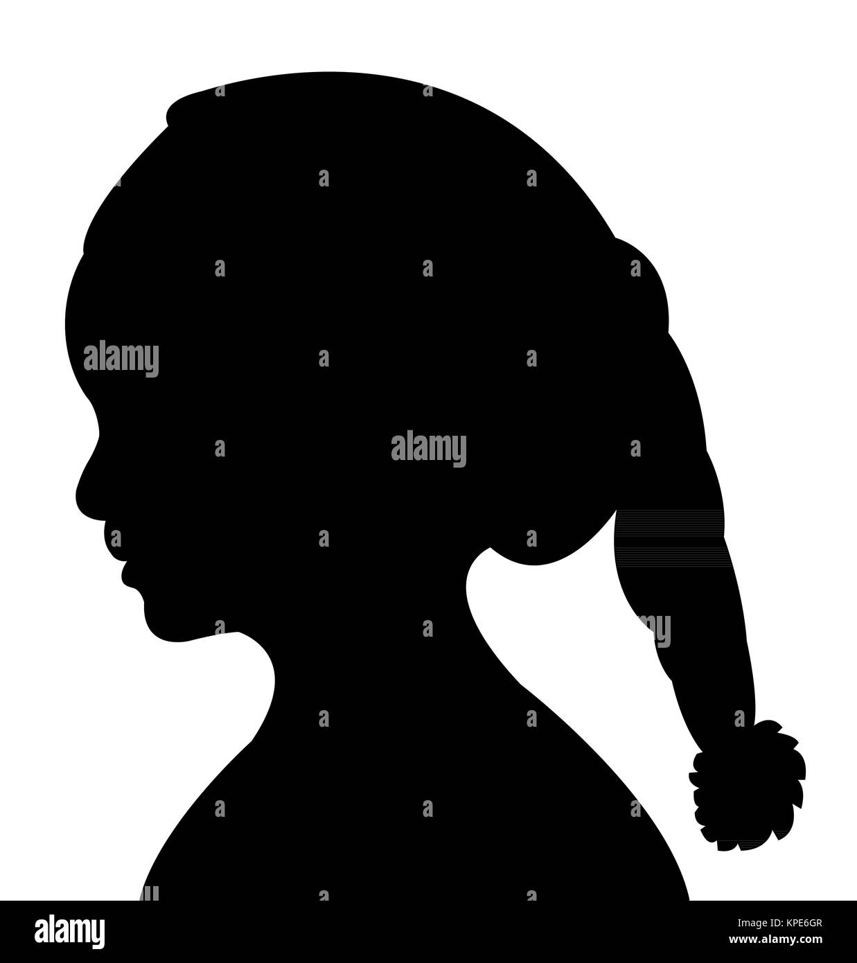 a child head silhouette Stock Photo