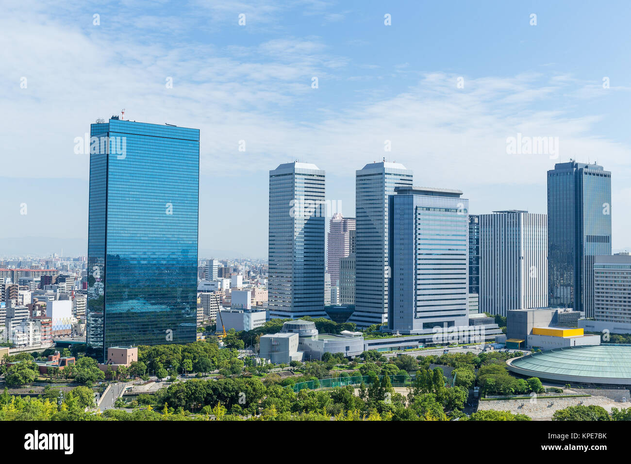 Osaka skyline Stock Photo