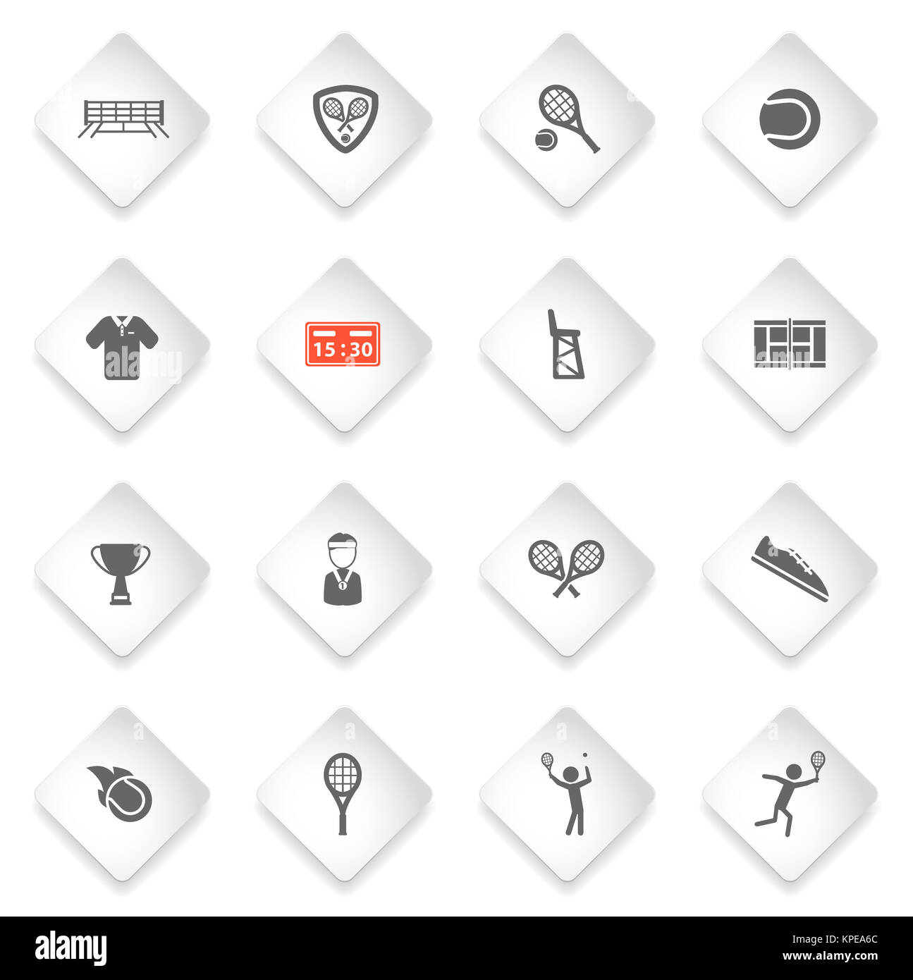Tennis simply icons Stock Photo - Alamy