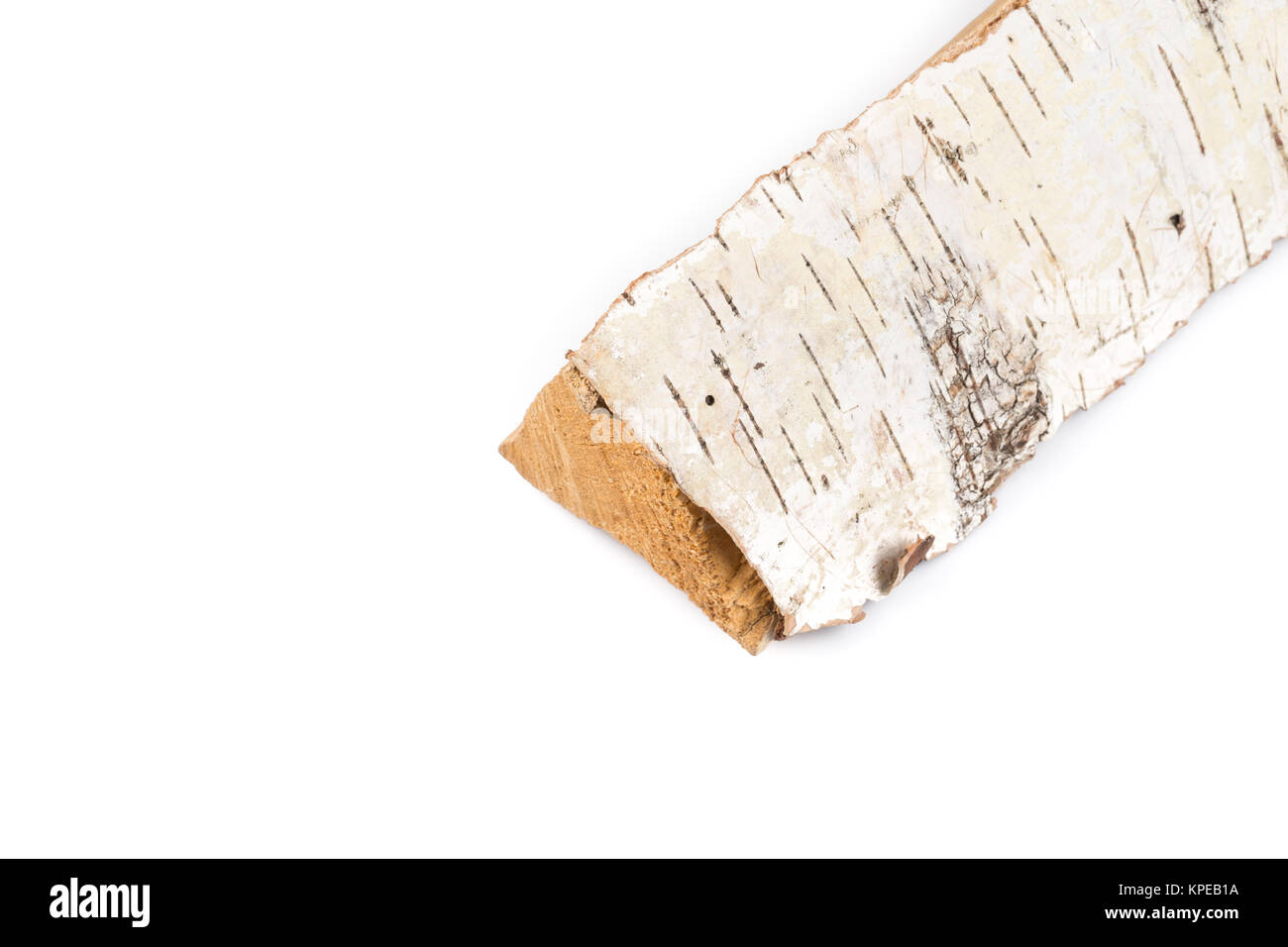 Birch firewood log Stock Photo Alamy