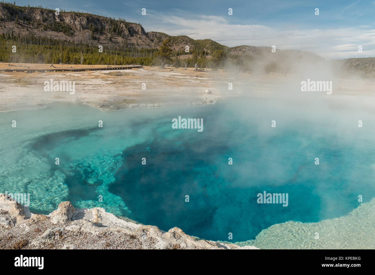 Sapphire Pool in Yellowstone National Park, Wyoming Stock Photo