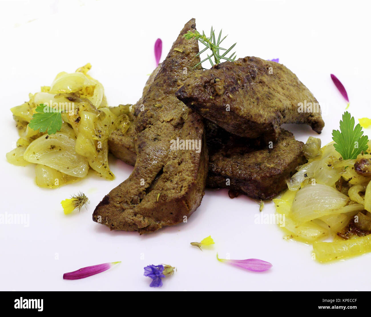 Fried pork liver Stock Photo - Alamy