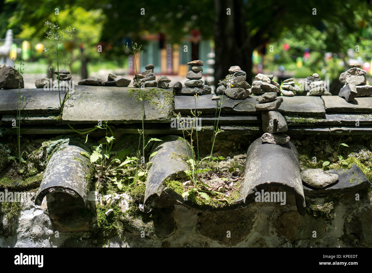 Traditional temple wall Stock Photo