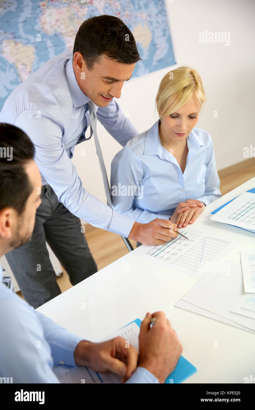 Business people meeting around table Stock Photo Alamy