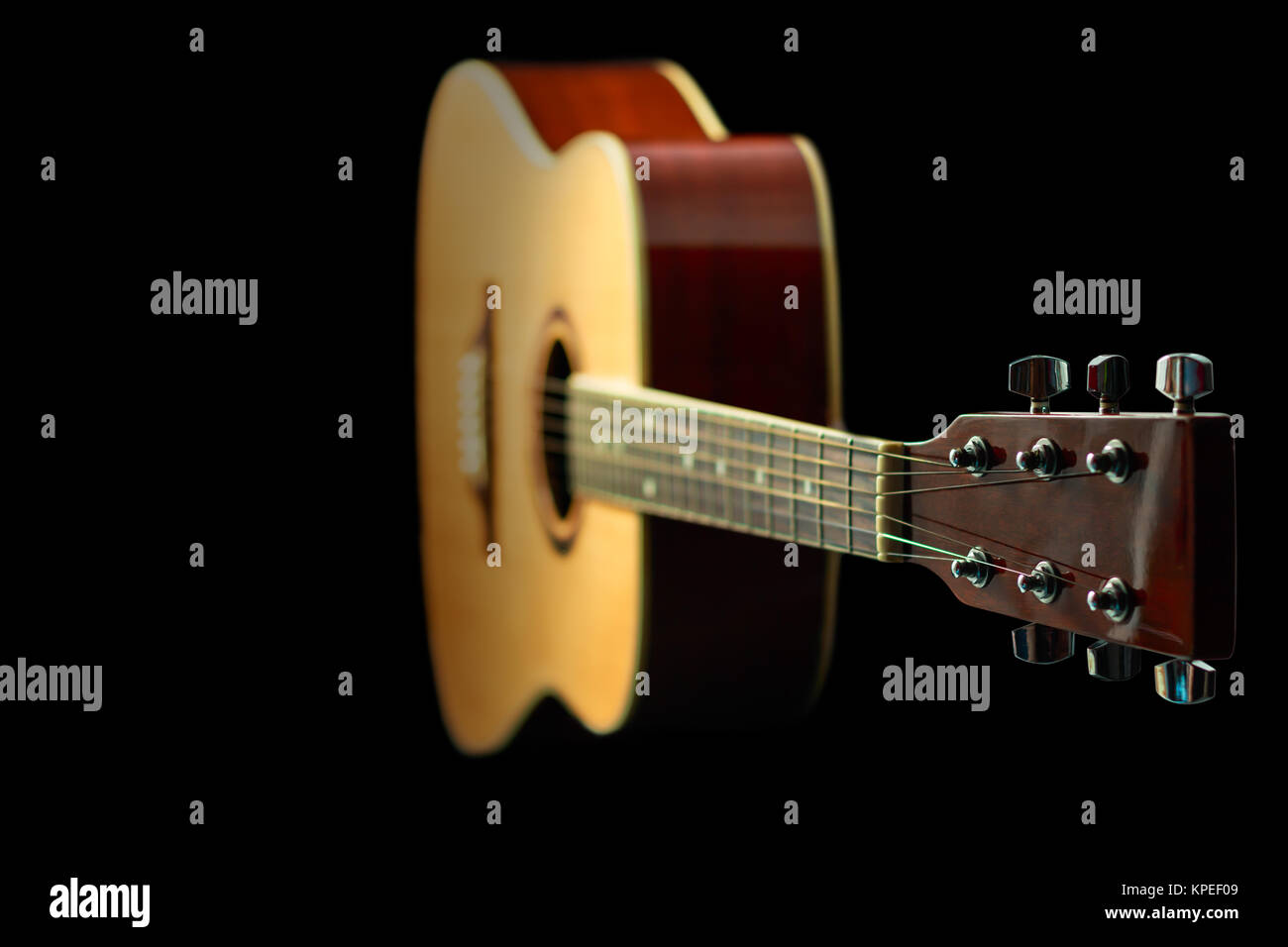 Beautiful acoustic guitar isolated Stock Photo - Alamy