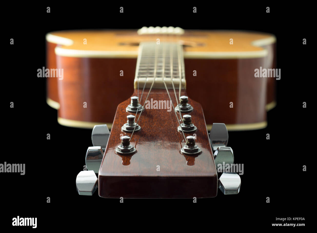 Beautiful acoustic guitar isolated Stock Photo