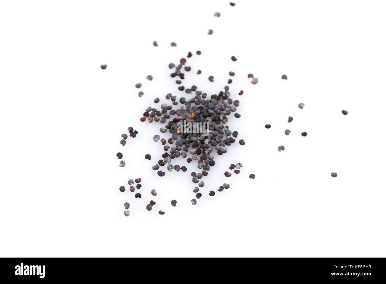 Poppy seeds isolated on white Stock Photo Alamy