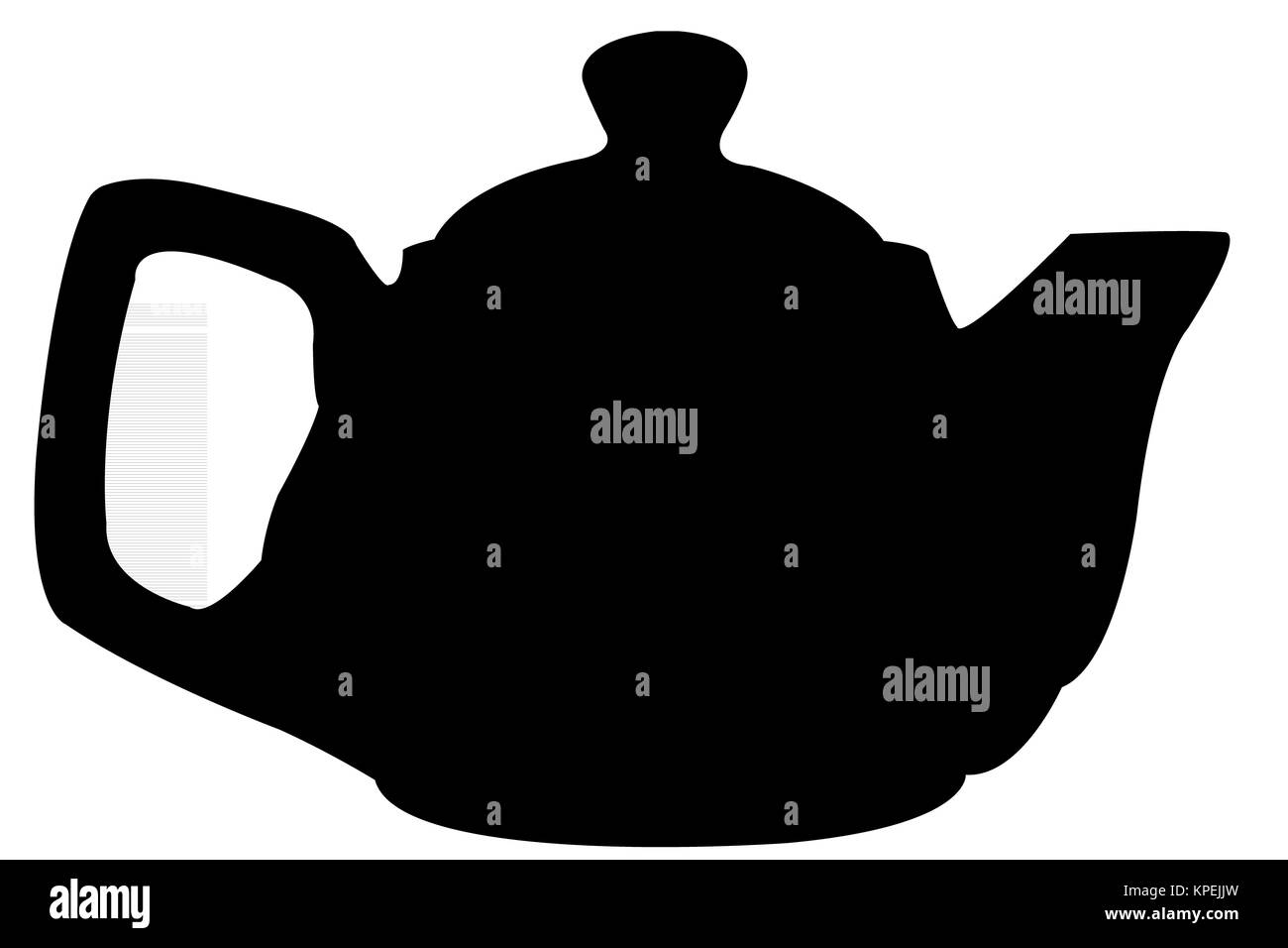 an antique tea pot silhouette Stock Photo