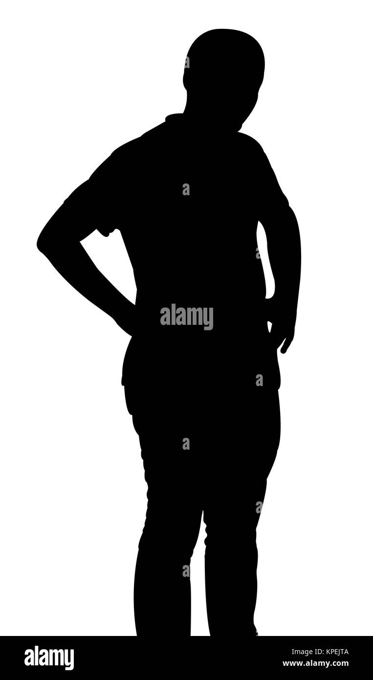 a man body silhouette Stock Photo