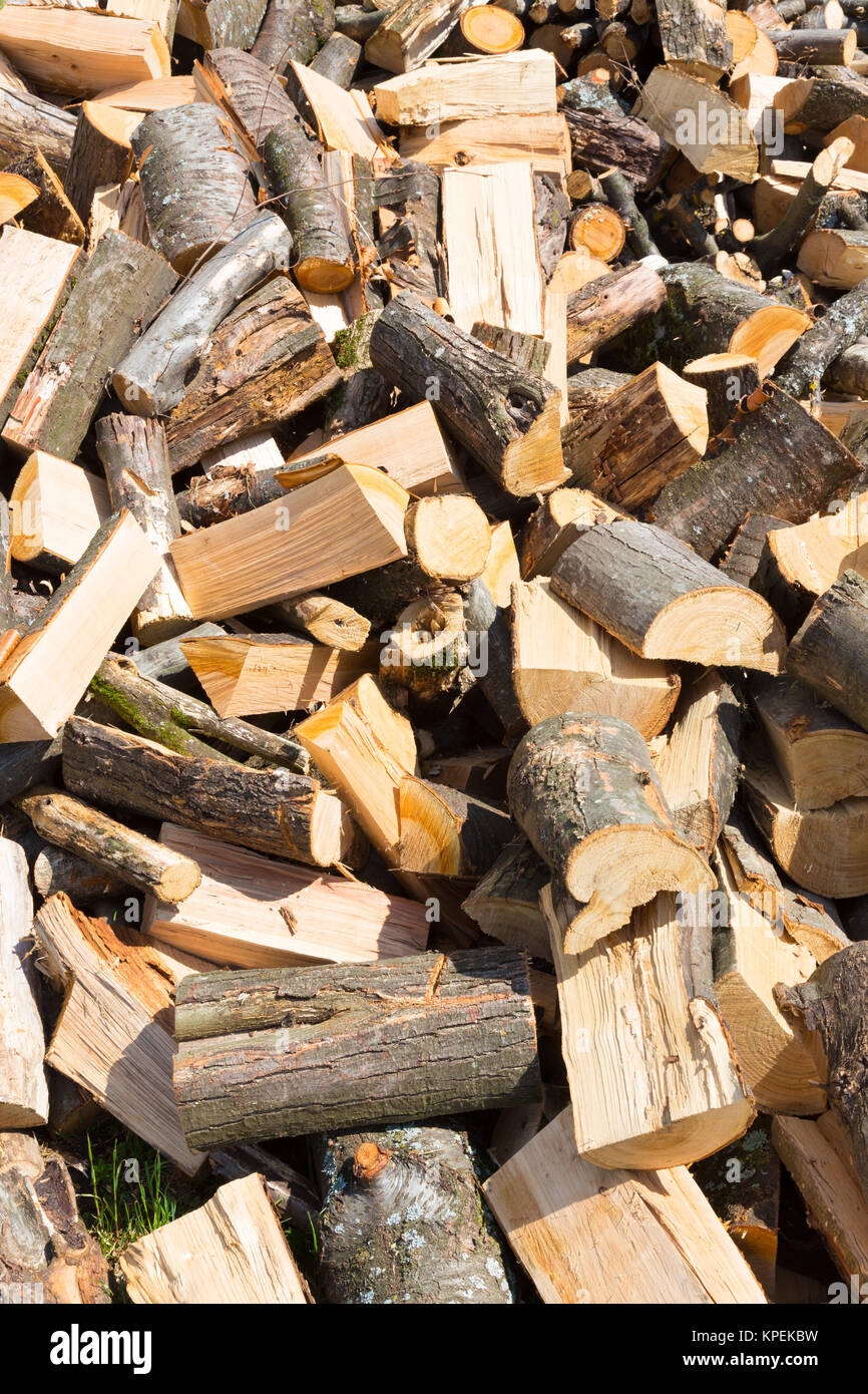 Chopped firewood on a stack Stock Photo Alamy