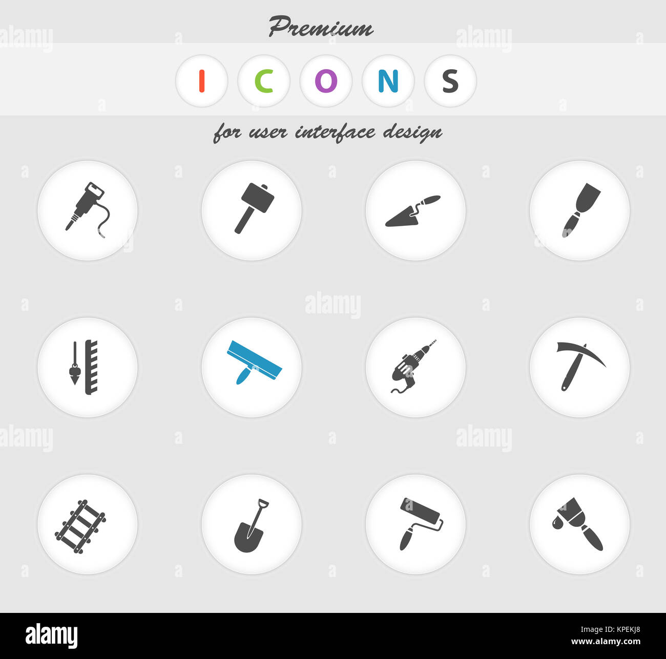 Building equipment icons set Stock Photo - Alamy