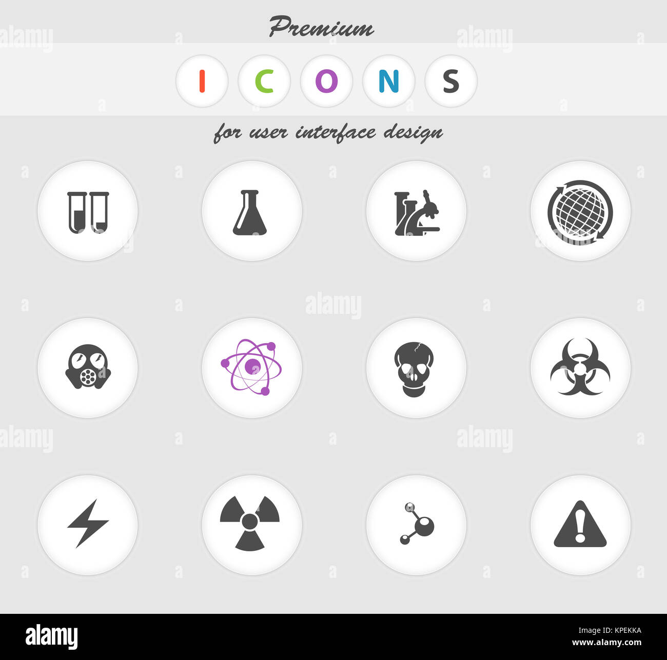 Science icons set Stock Photo - Alamy