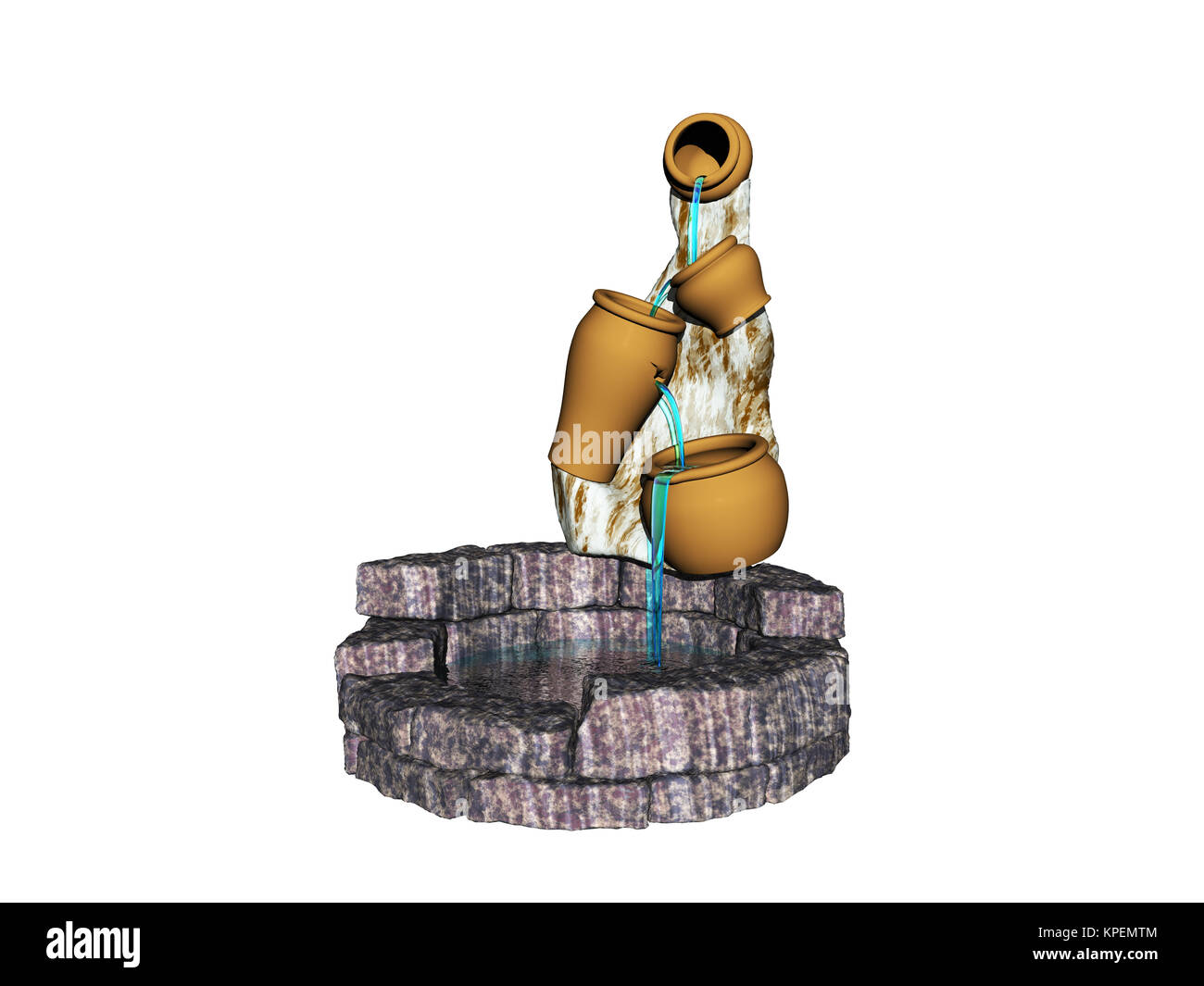 fountain with running water Stock Photo Alamy