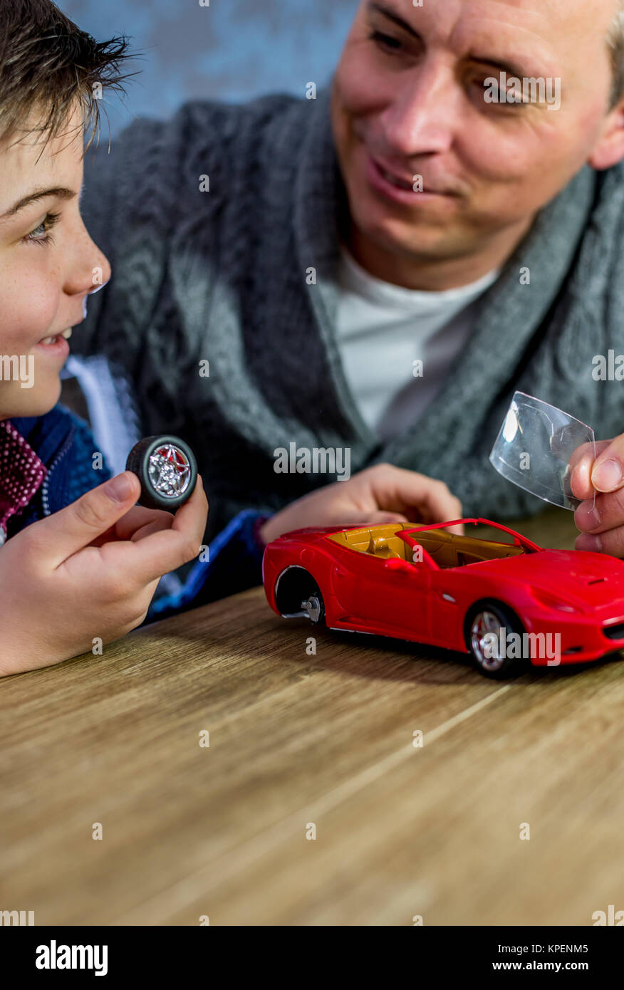 building model car together Stock Photo Alamy