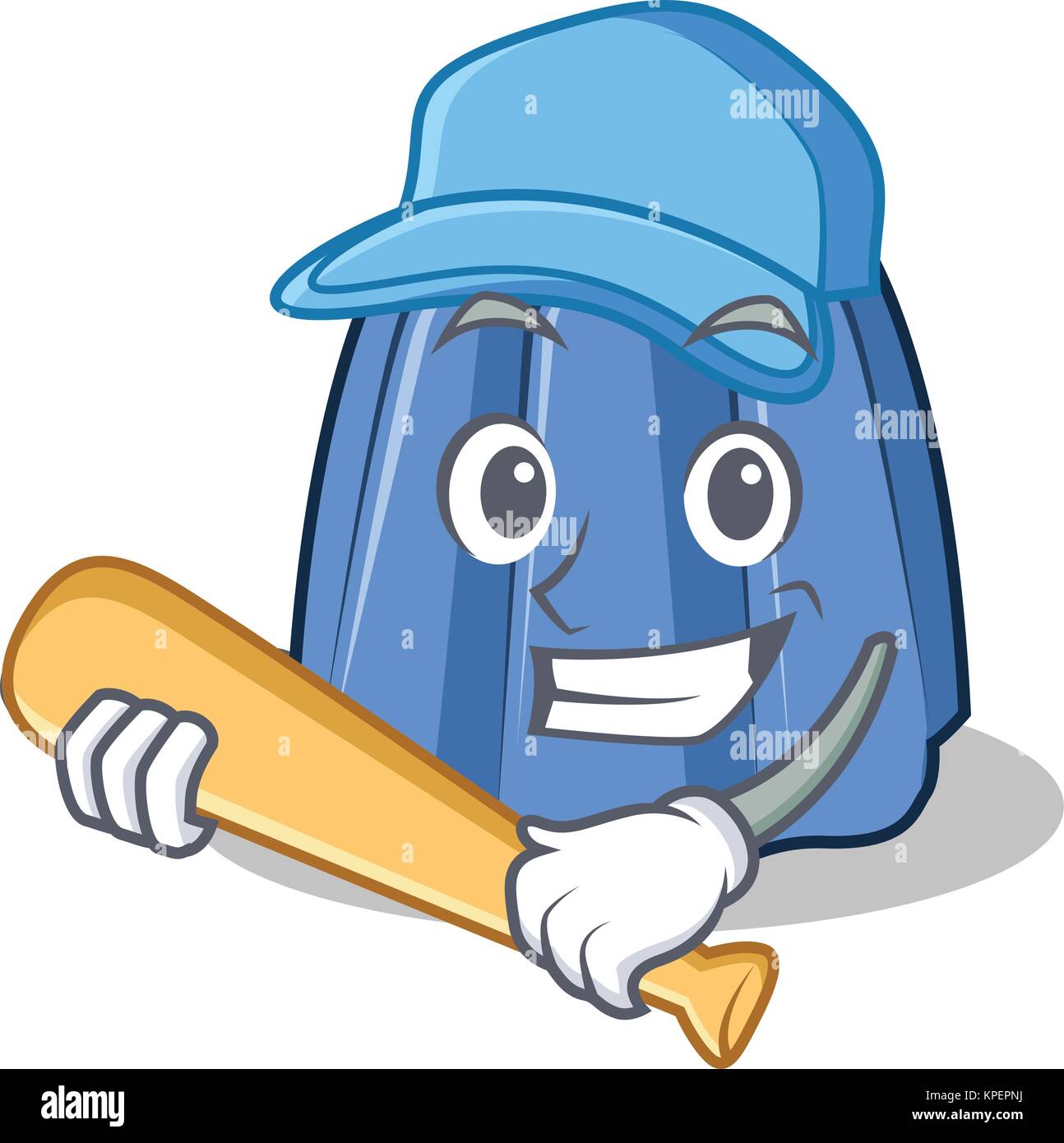 Playing Baseball Jelly Character Cartoon Style Stock Vector Image And Art 