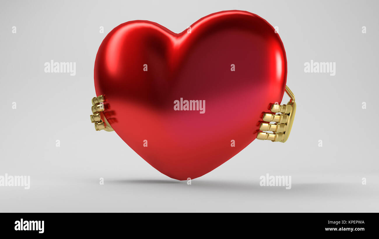 3d man big red heart High Resolution Stock Photography and Images - Alamy