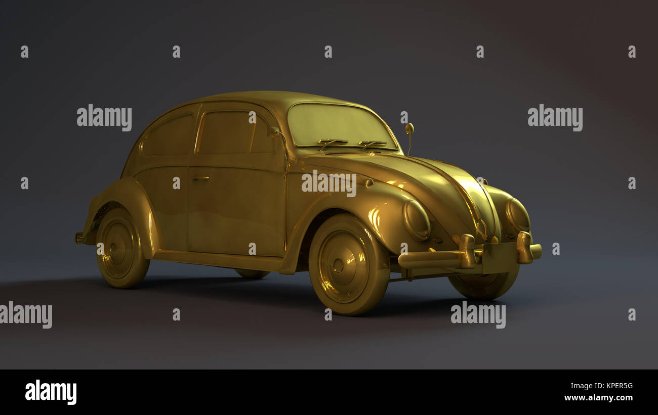 golden 3d car Stock Photo - Alamy