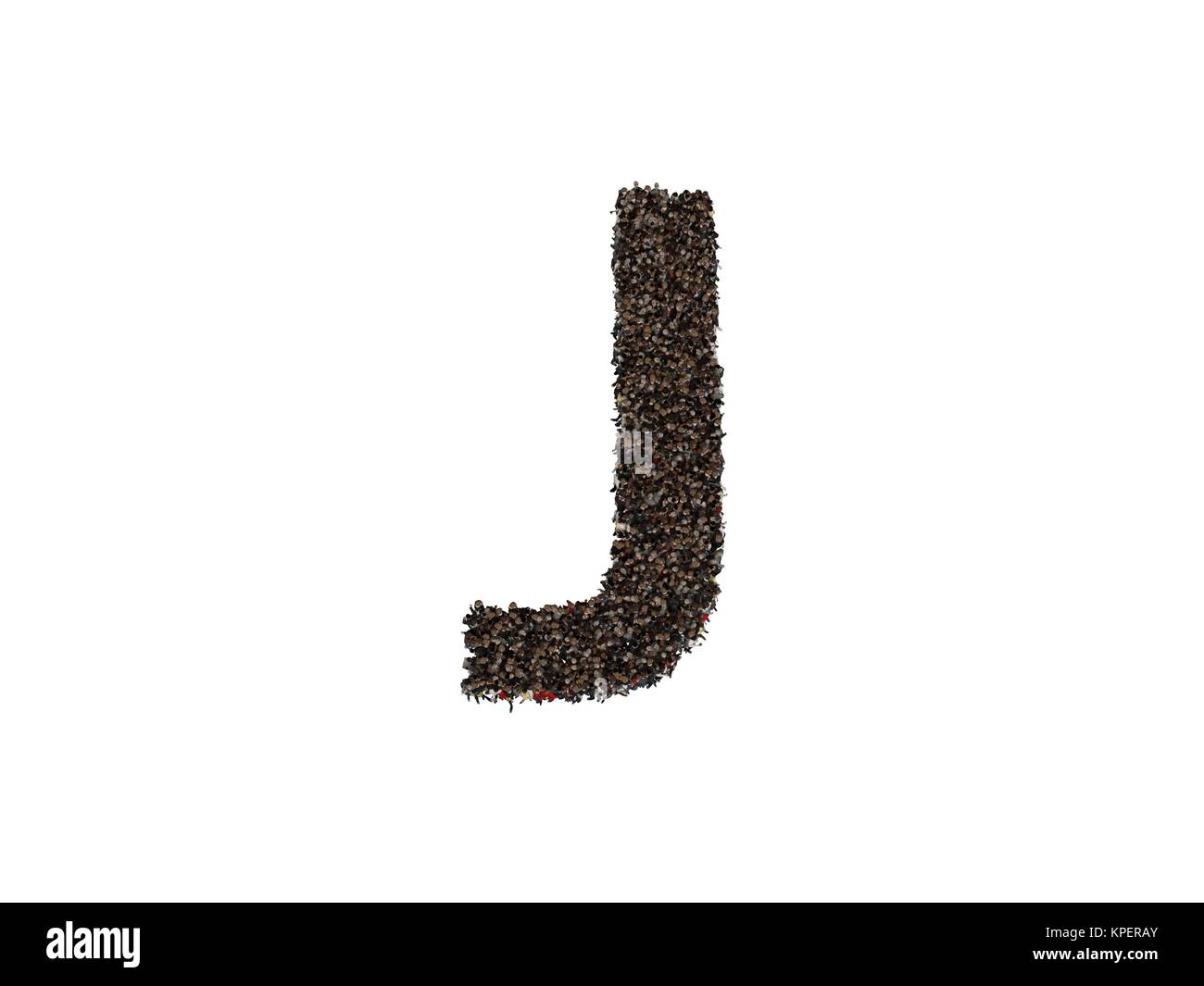 3d characters forming the letter J Stock Photo Alamy