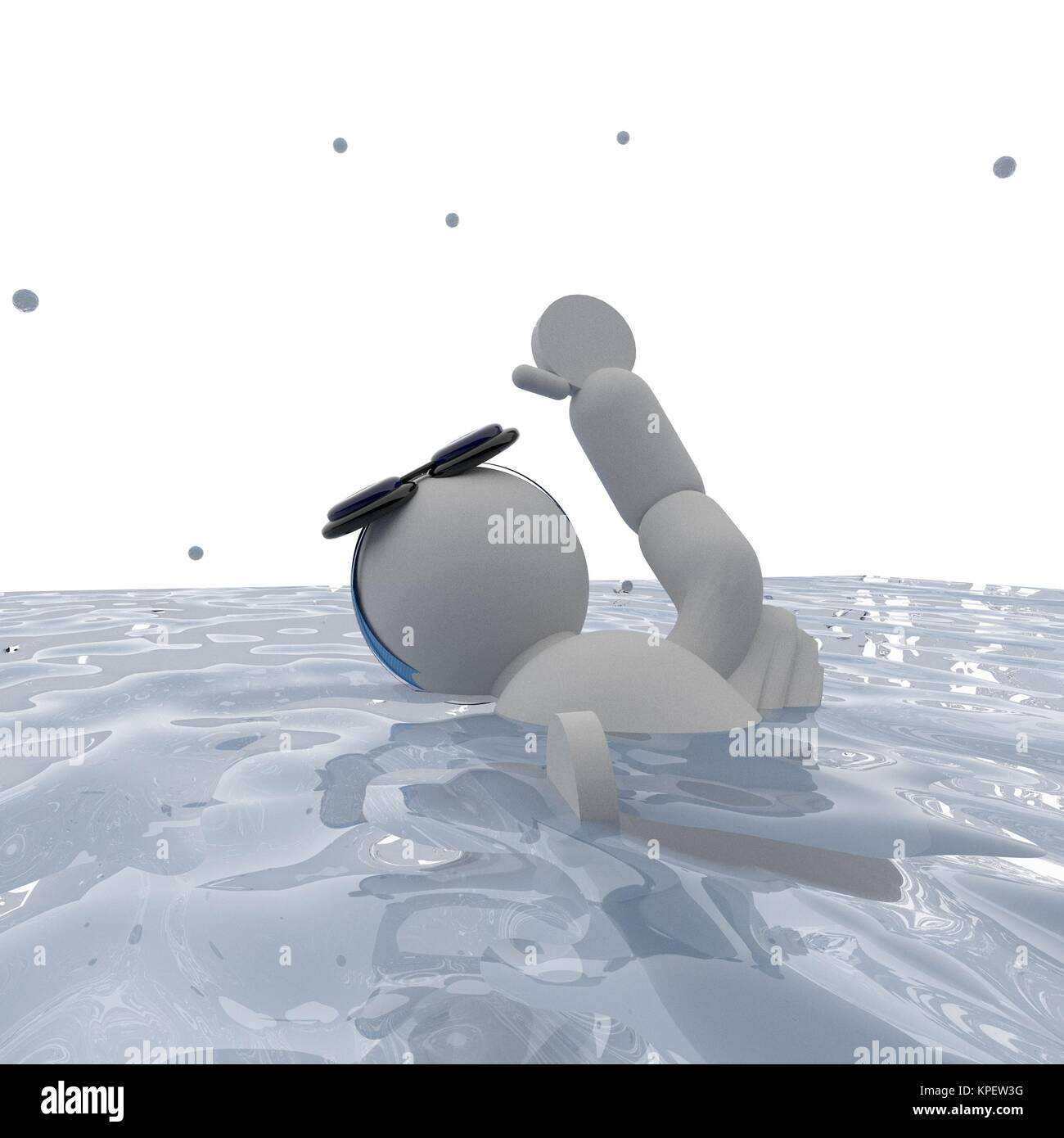 Woman swimming back stroke hi-res stock photography and images - Alamy