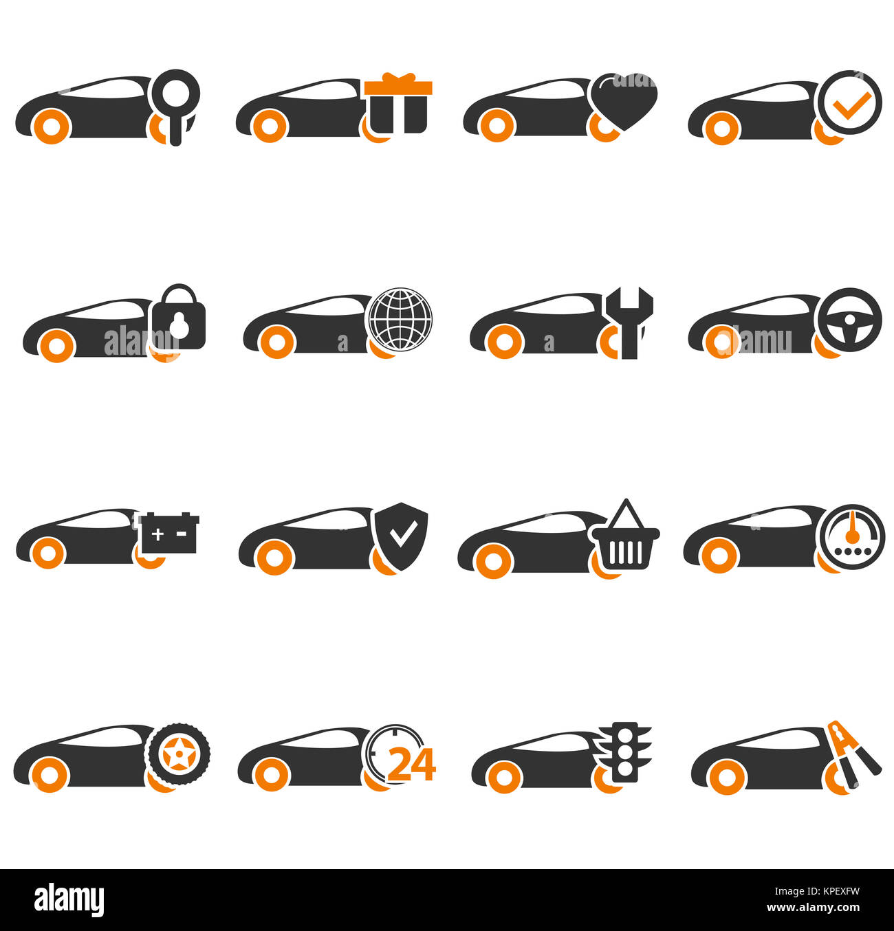 Car service icons set Stock Photo - Alamy