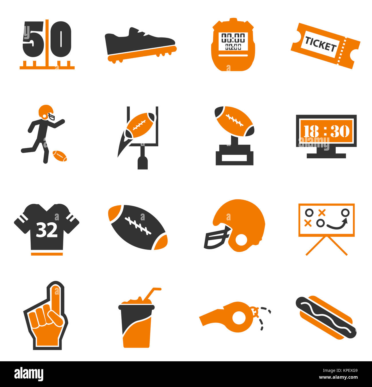 American Football Icons Stock Photo Alamy