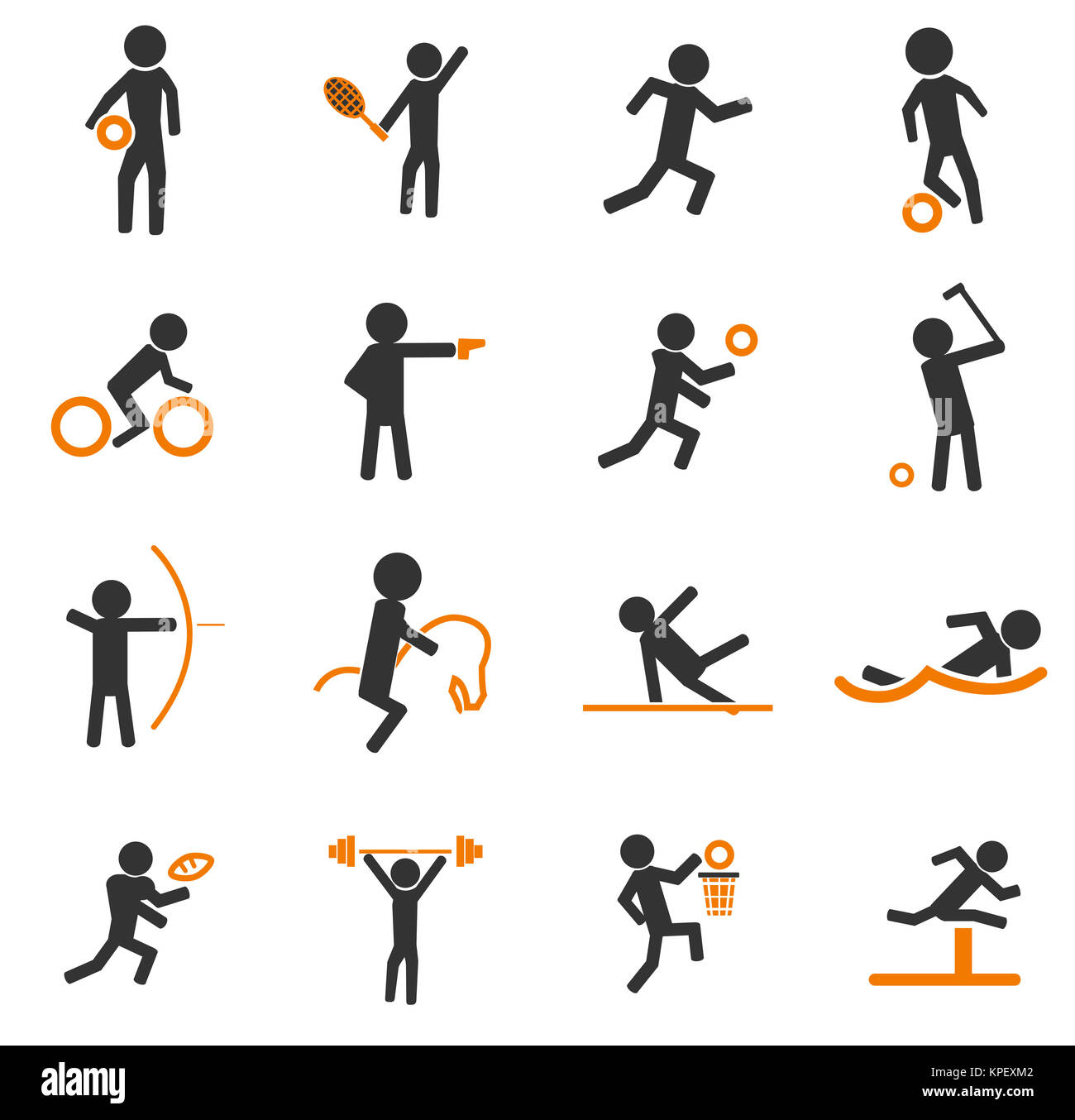 Sports icons set Stock Photo Alamy