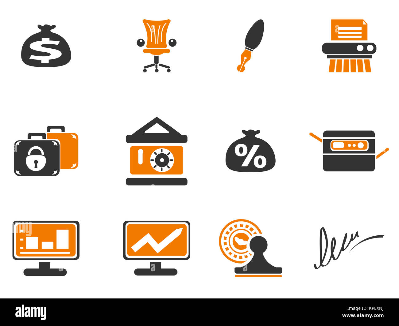 Finance icon set Stock Photo - Alamy