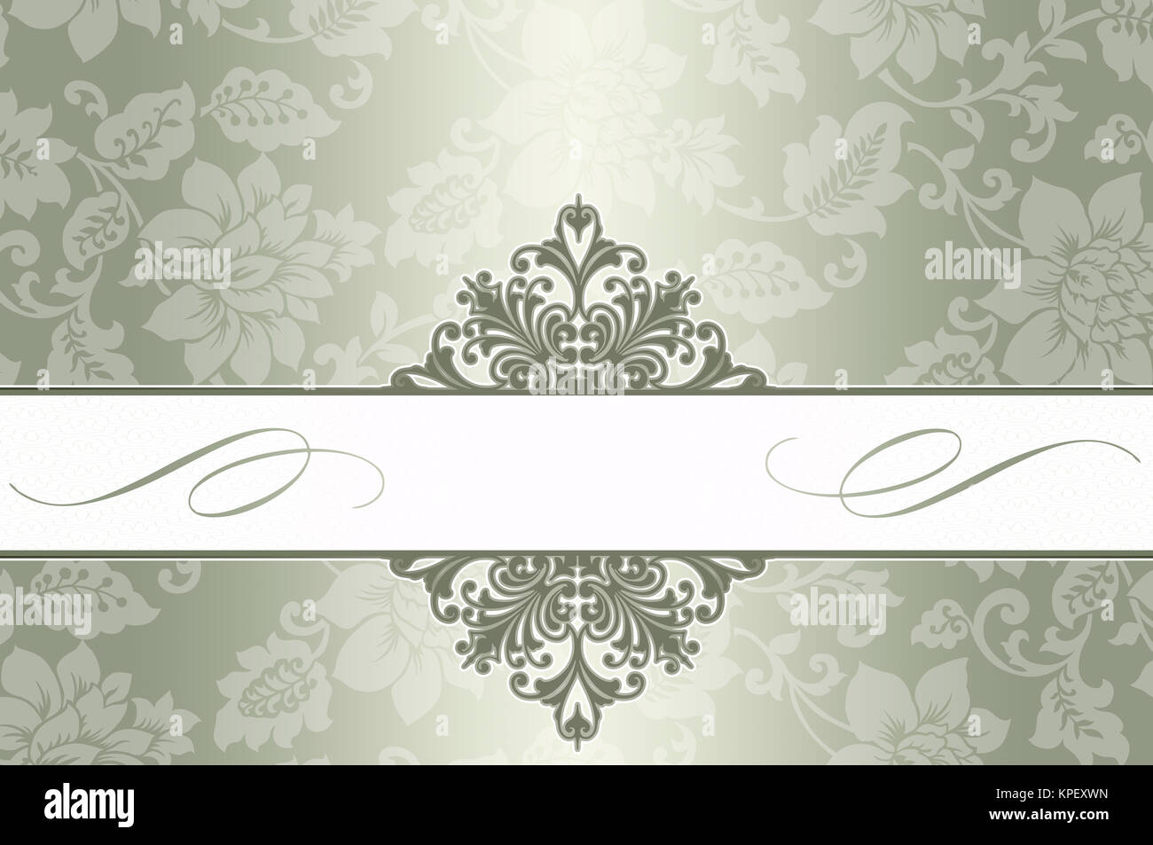 Decorative background with floral patterns and space for the text Stock ...